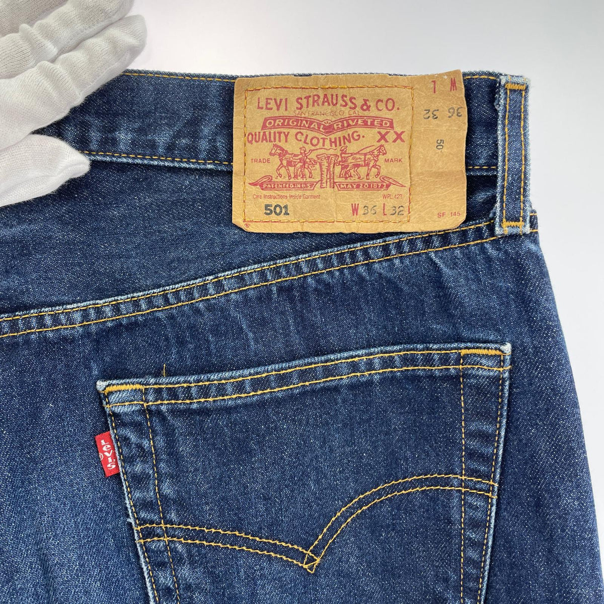 デニムパンツ ユーロ 501 W36 01年 36 ネイビー