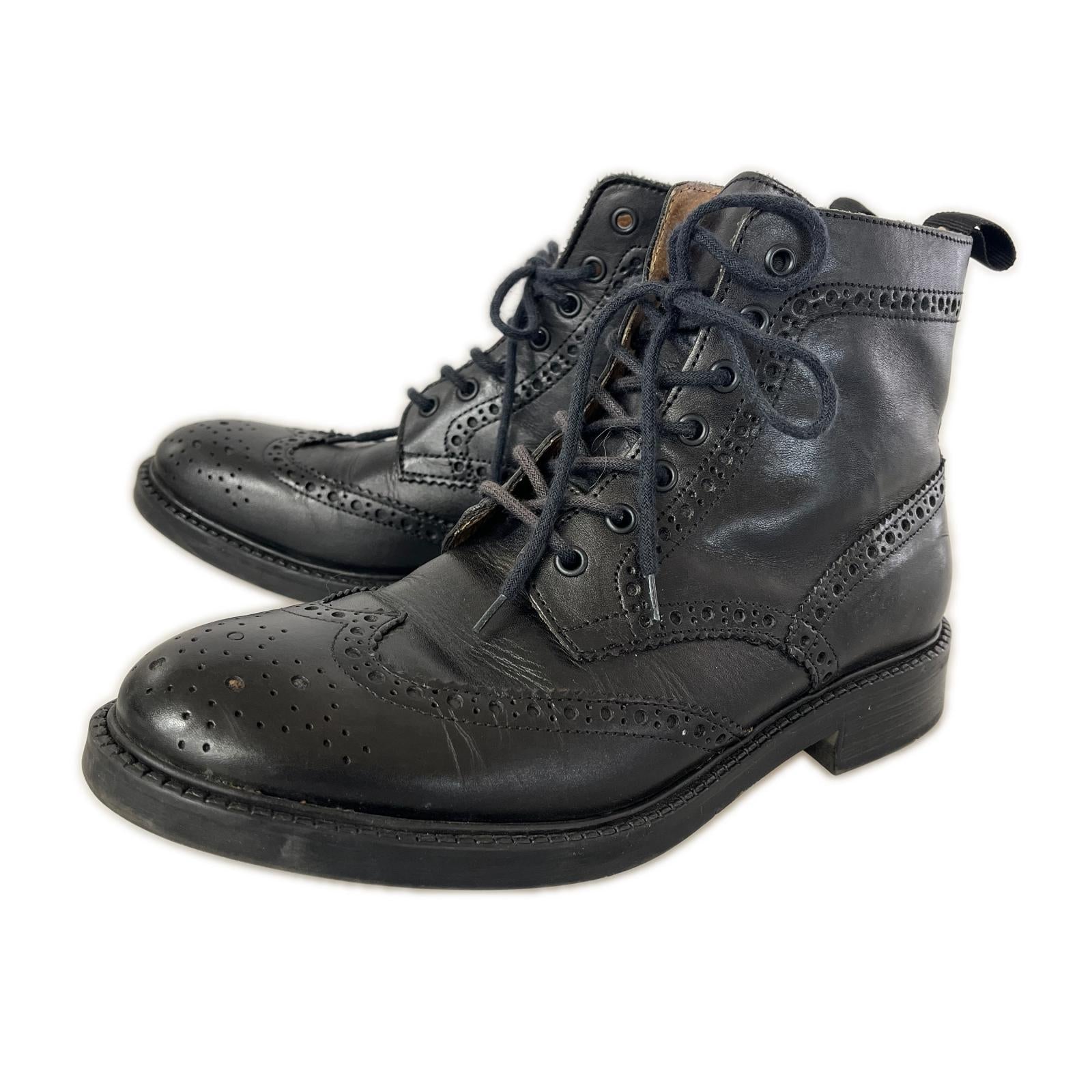 ブーツ stefanorossi ウイングハイブーツ 黒 (26.0cm) 26cm (US8 UK7 1/2 EU42) ブラック