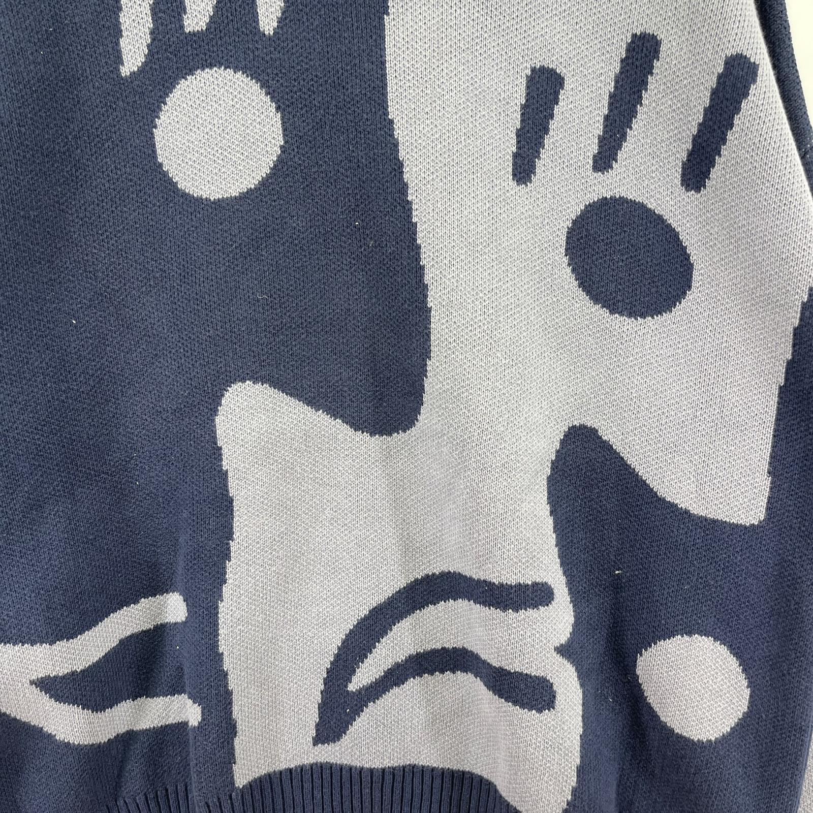 ニット Art Knit Sweater (M) 紺 M ネイビー