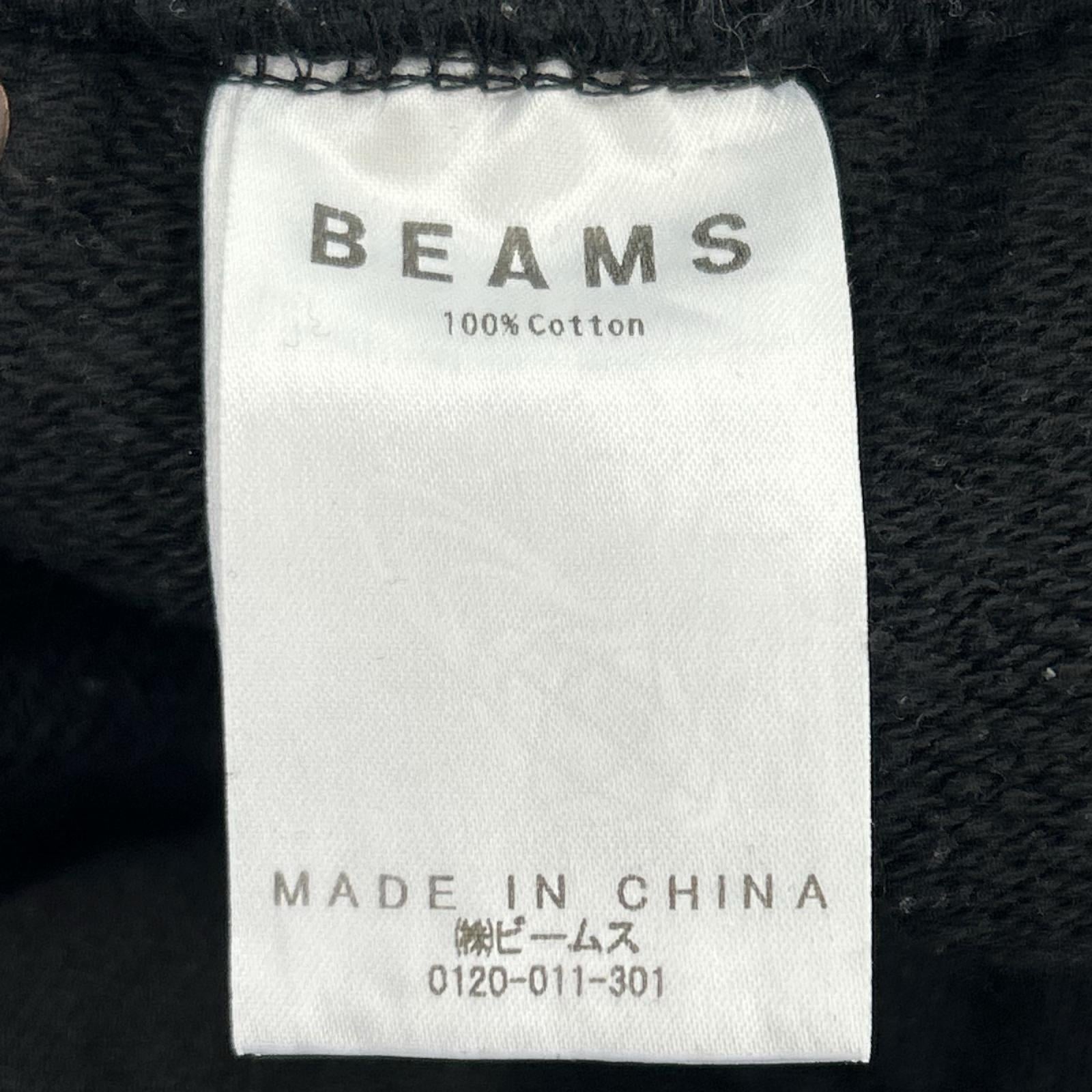 パンツ BEAMS ダブルニー スウェットパンツ 黒 ブラック