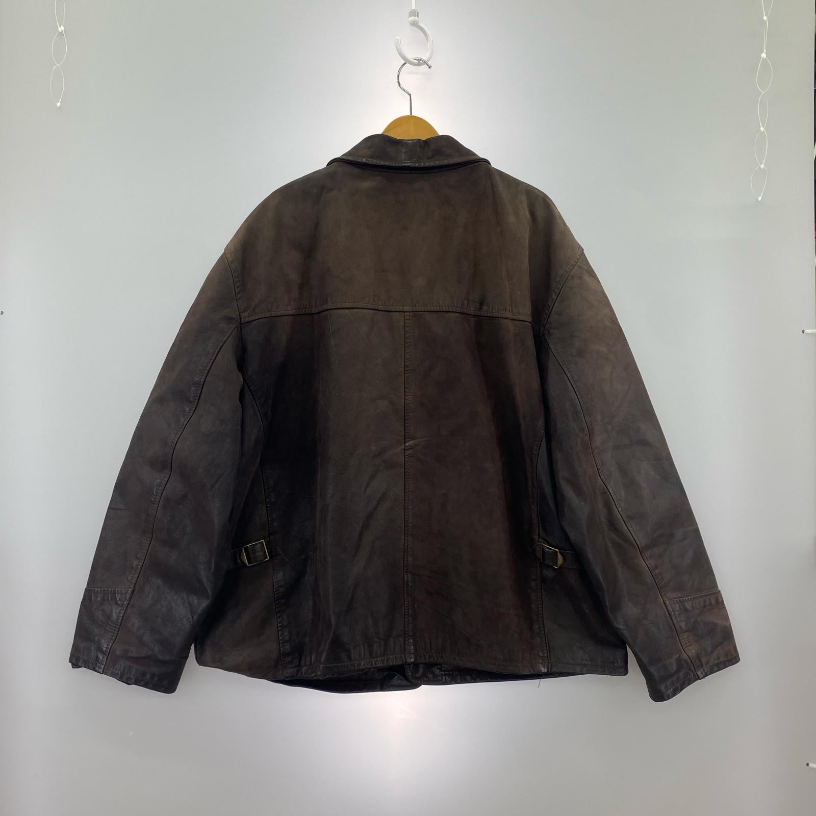 レザージャケット 1957 FIRENZE legendary jacket BWN XXL ブラック