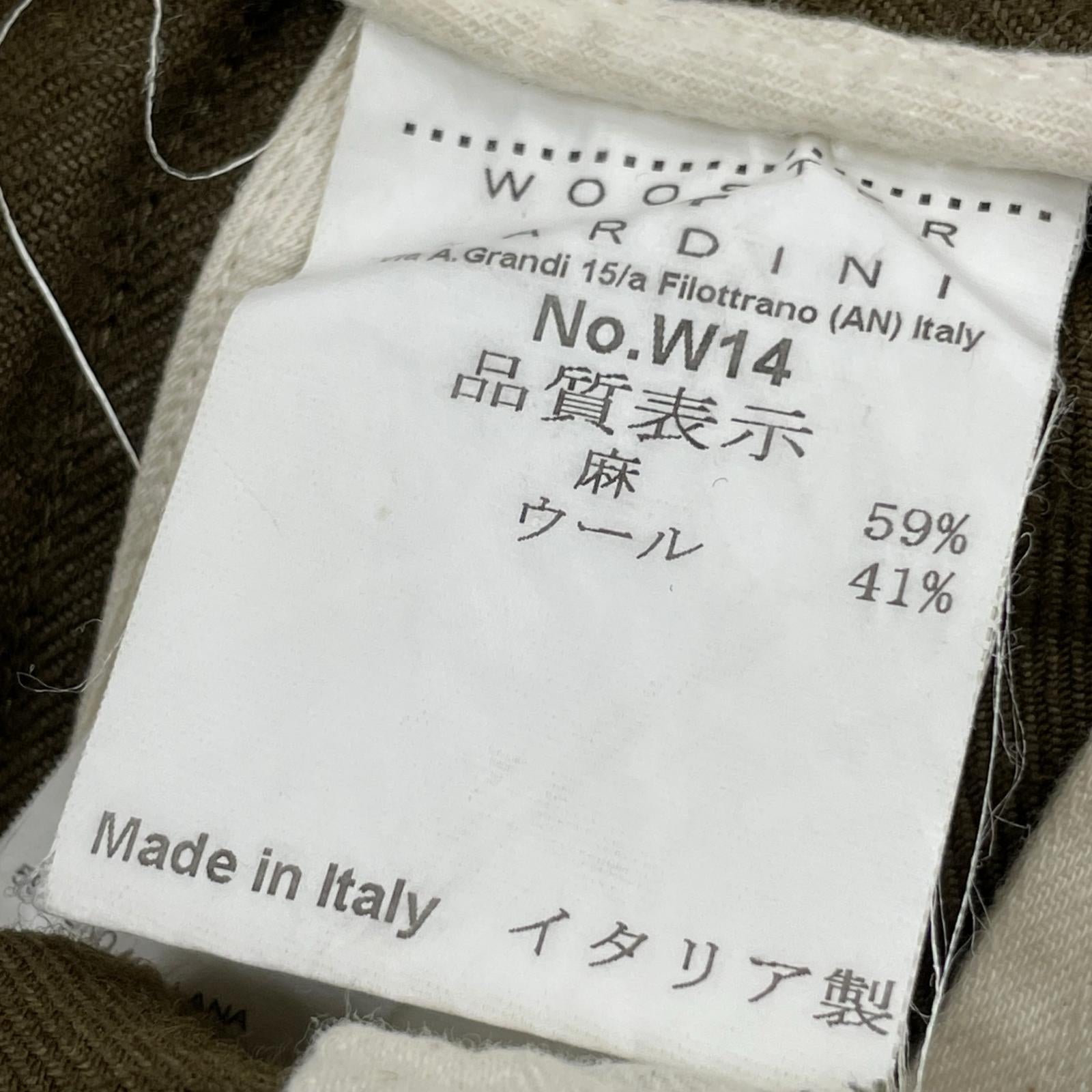 パンツ ×Nick WOOSTER アンクル丈 リネンウール カーキ (44) 44 ブラウン
