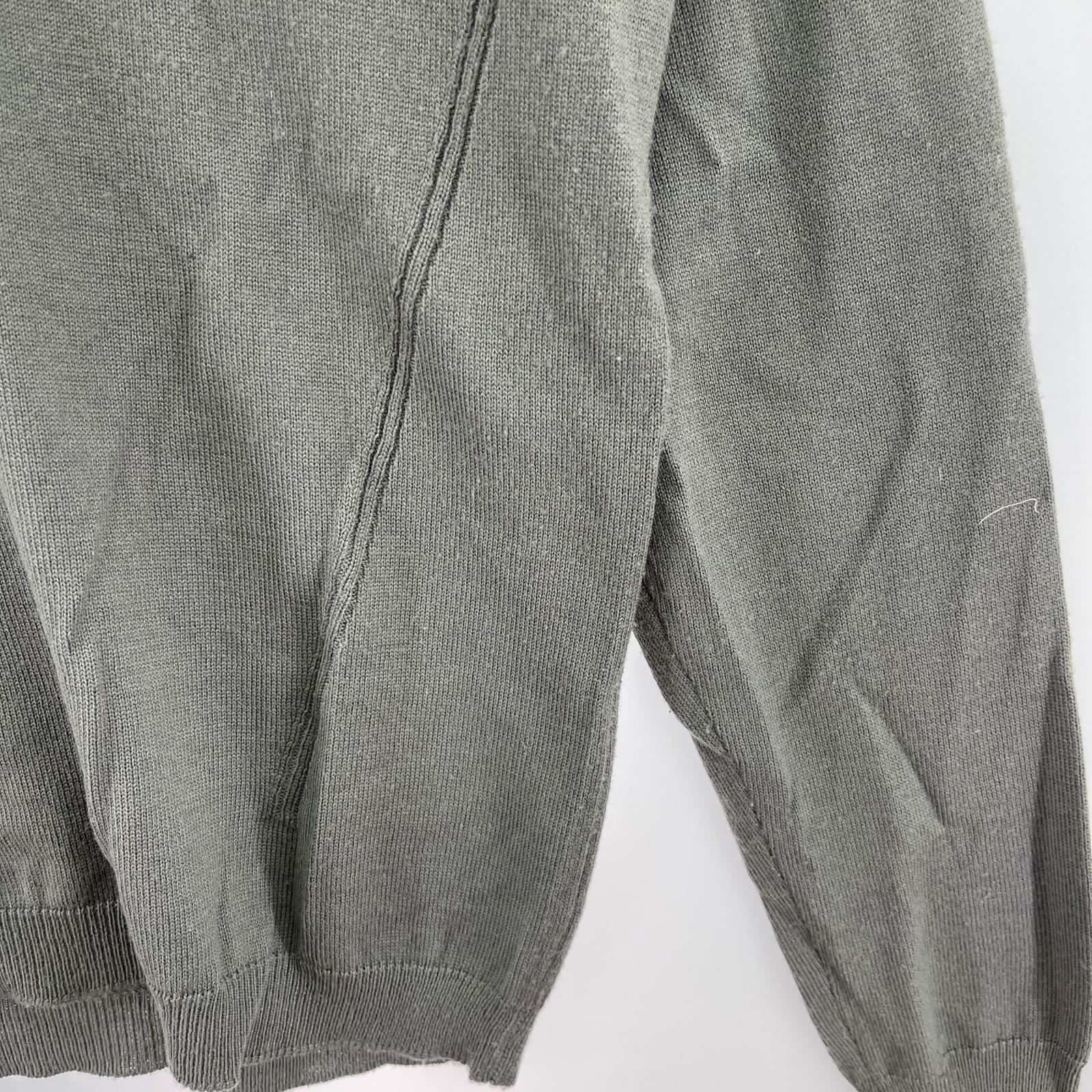 ニット ×RAF SIMONS Vネック 灰 (S) S グレー