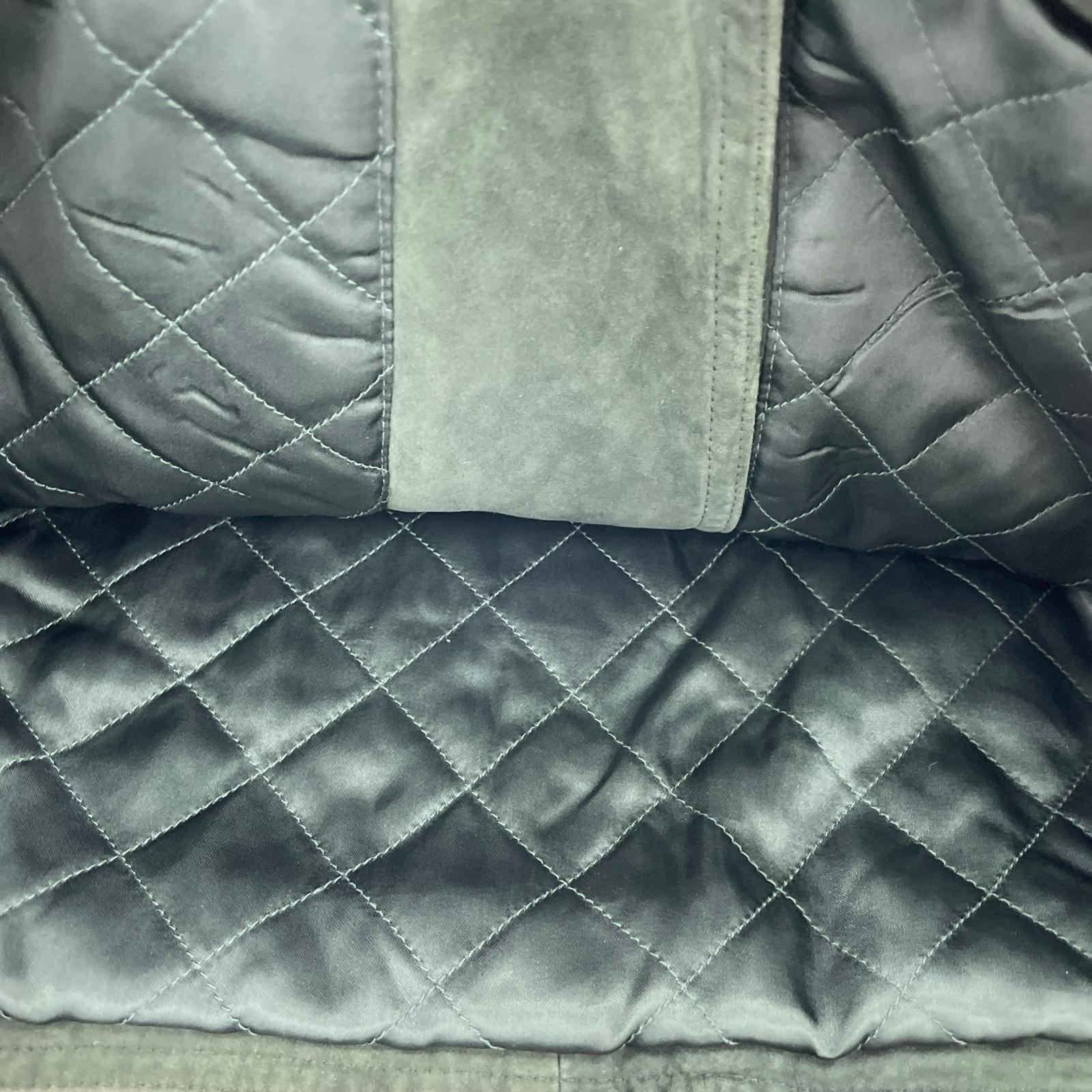 レザージャケット LAUREN RALPH LAUREN 裏キルティング スエードダブルライダースジャケット S ダークオリーブ S