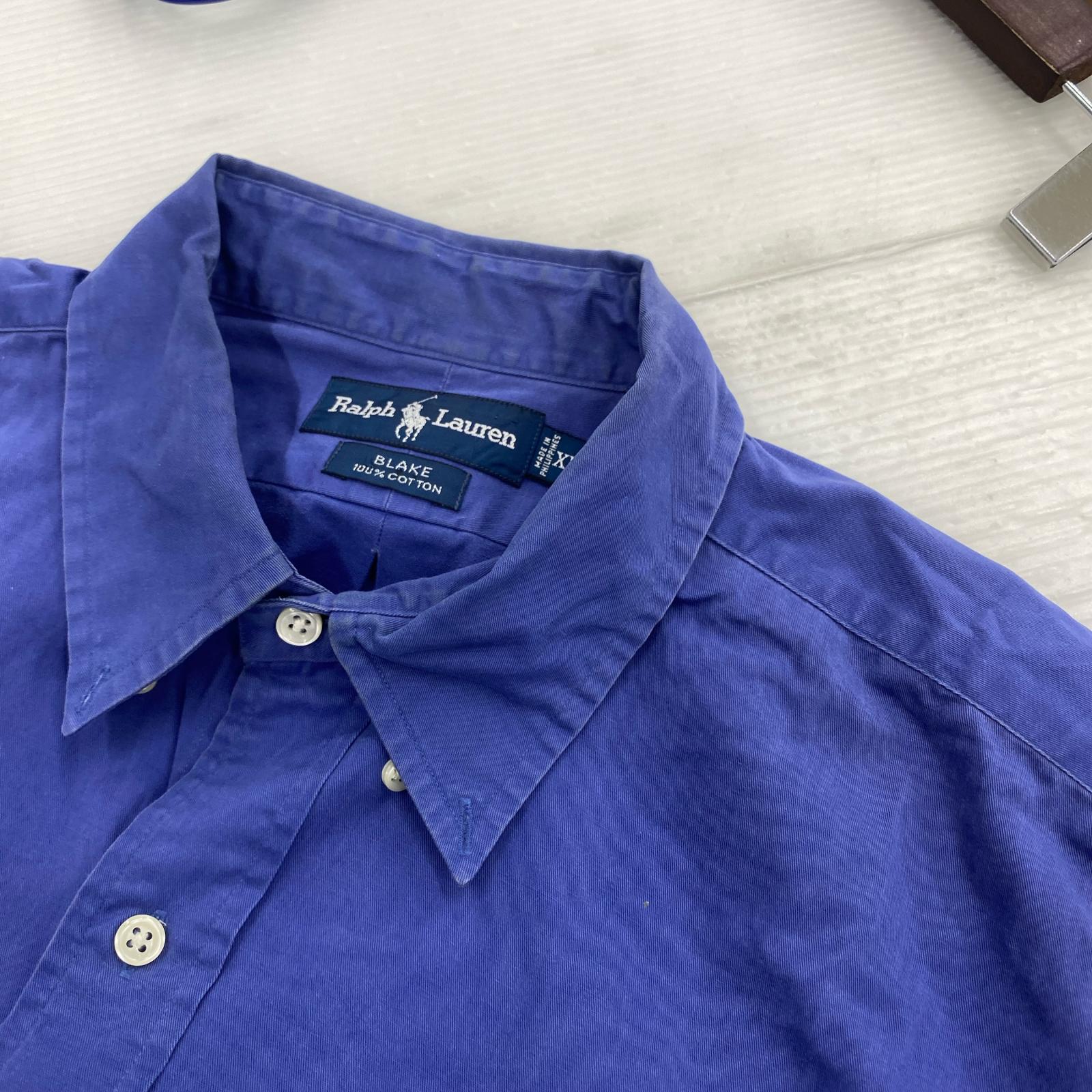 長袖シャツ BLAKE L/Sシャツ ブルー (XL) LL ブルー