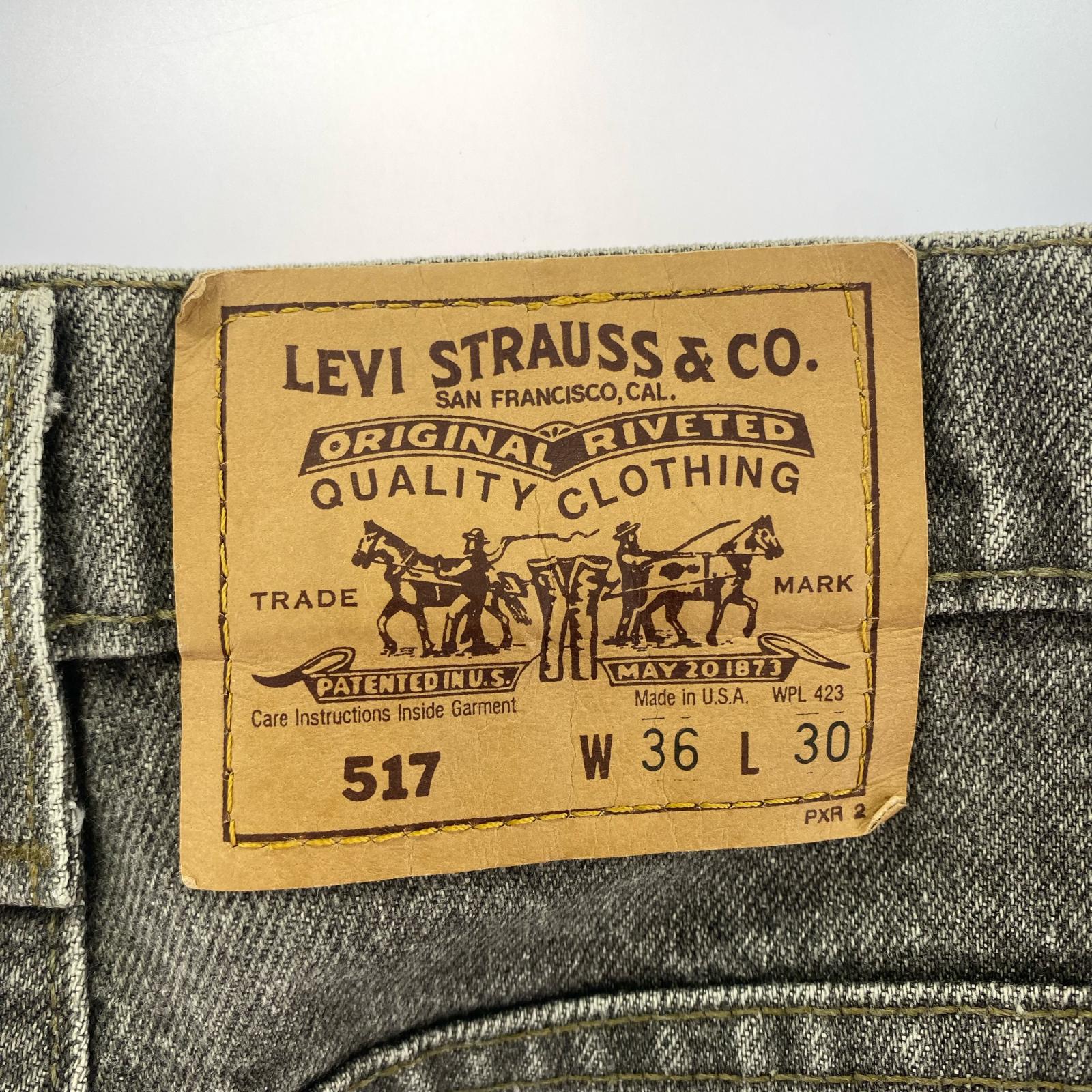 デニムパンツ 90s 517 オレンジタブ USA製 先染め ブラック