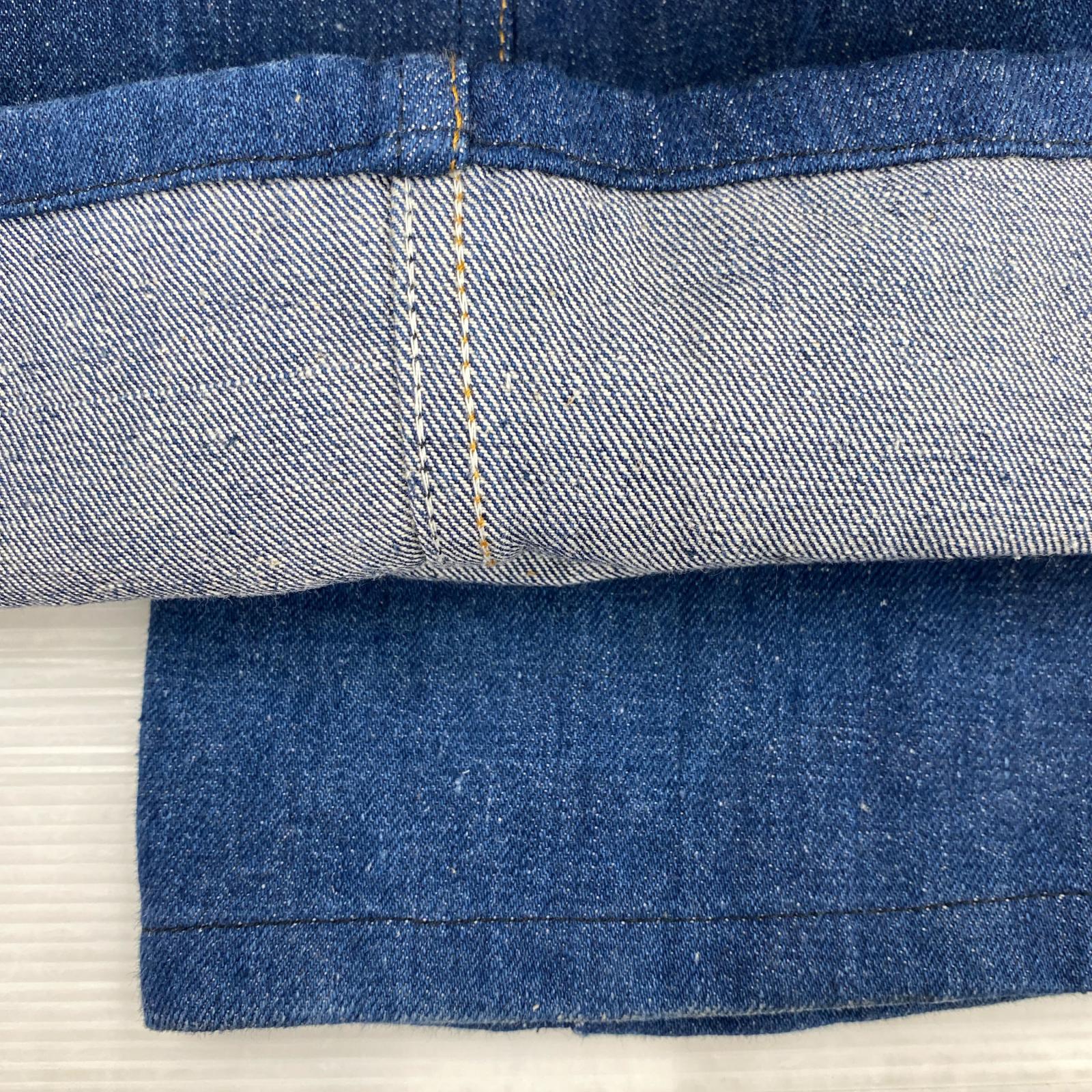デニムパンツ 70s 黒タグ フレアデニムパンツ 濃紺 ブルー