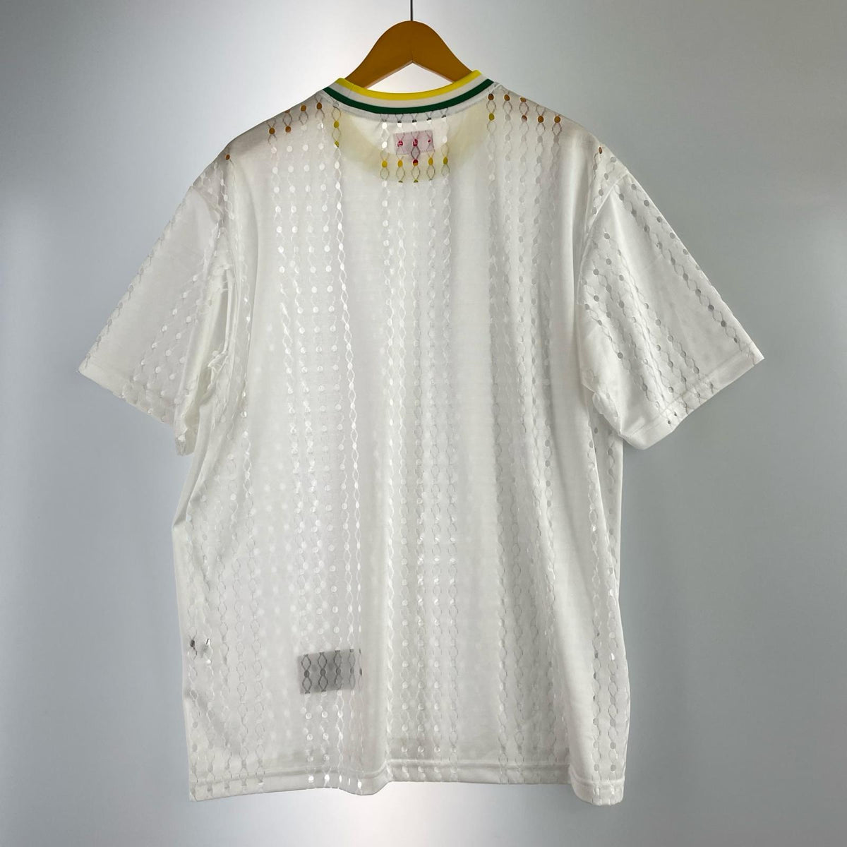半袖Tシャツ Perforated Stripe Warm Up Top 白 M M ホワイト