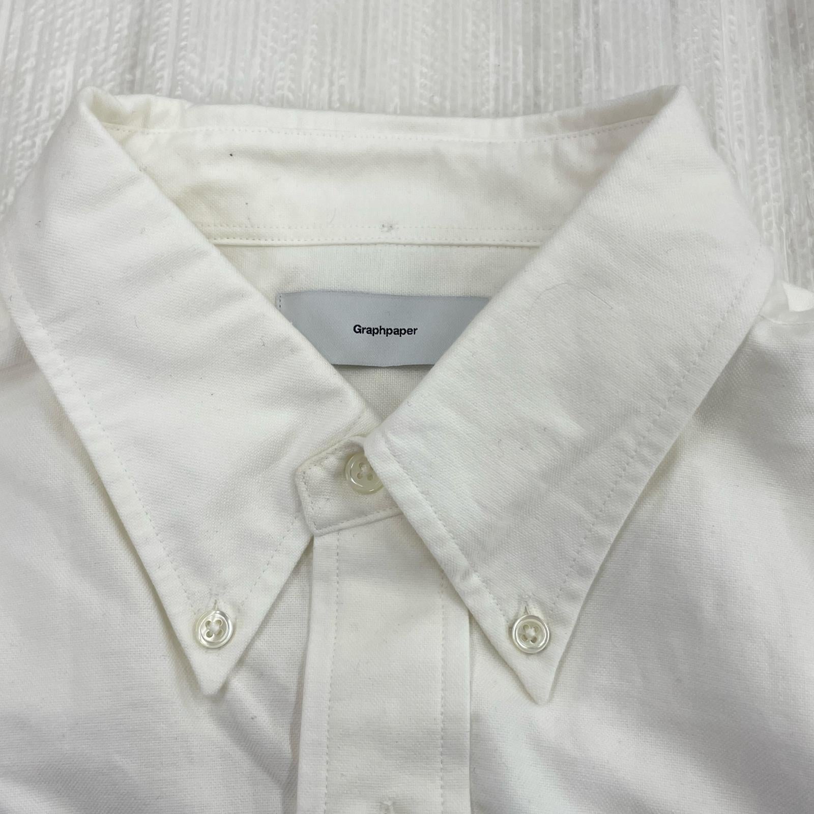 長袖シャツ Graphpaper 26SS Oxford L/S Oversized B.D Shirt 0/S ホワイト ホワイト