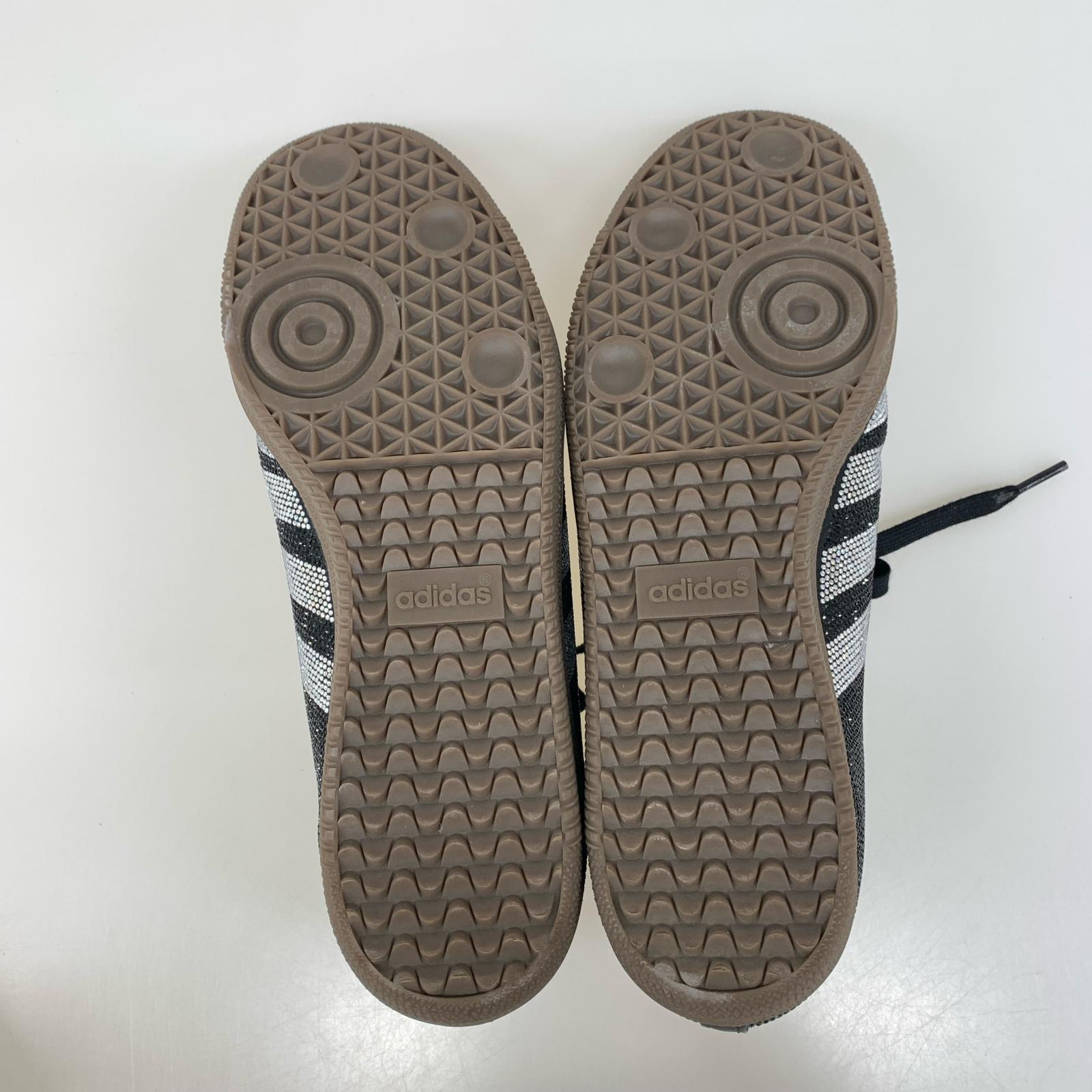 スニーカー adidas originals SAMBA OG IH9052 ラインストーン 黒×シルバー (28) 28cm (US10 UK9 1/2 EU46) ブラック