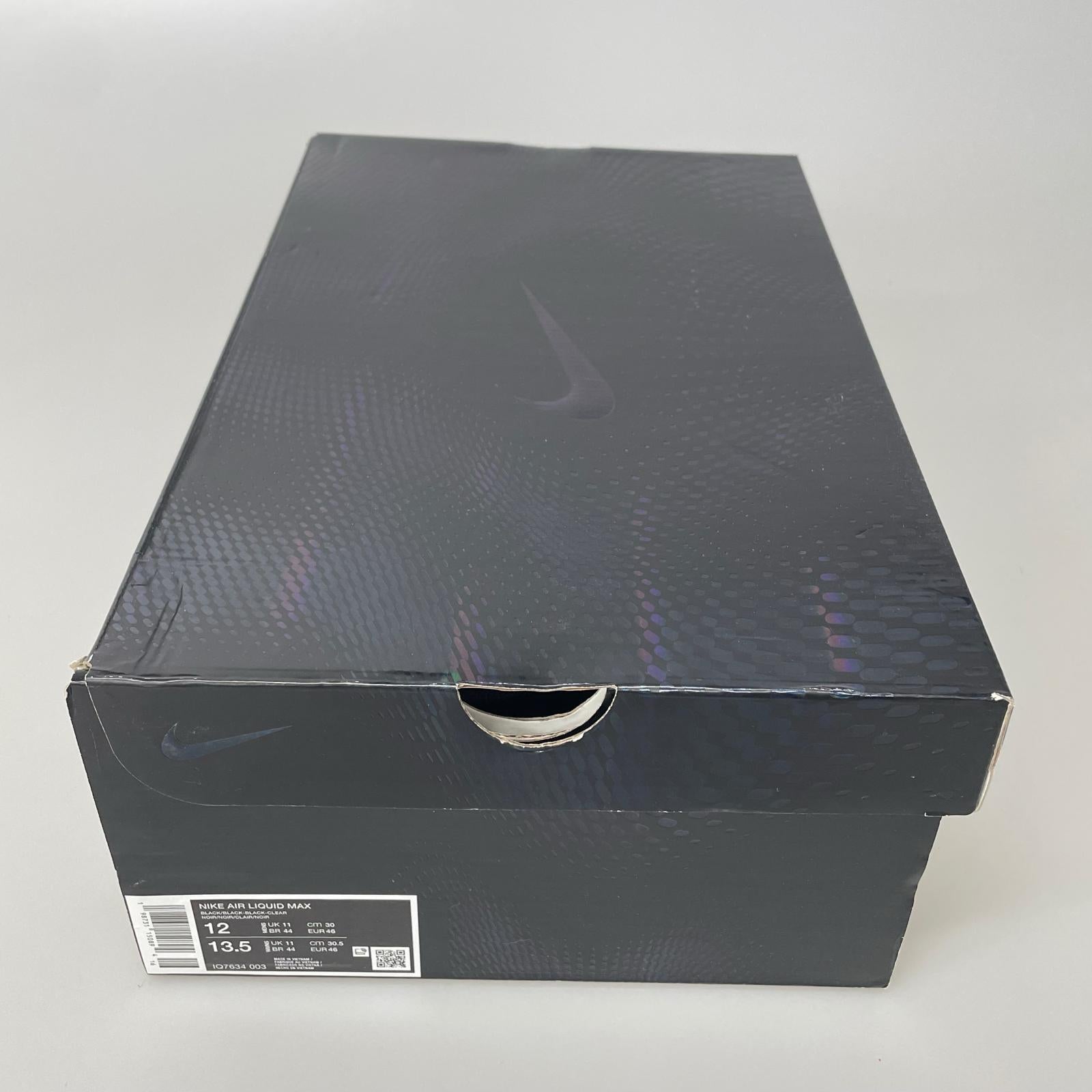 スニーカー NIKE AIR LIQUID MAX TRIPLE BLACK 30㎝ IQ7634-003 30cm (US12 UK11 1/2 EU50) ブラック