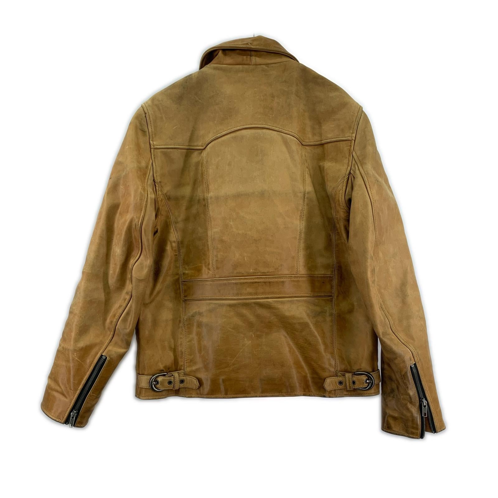 レザージャケット liugoo leather カウレザー L ブラウン L ブラウン