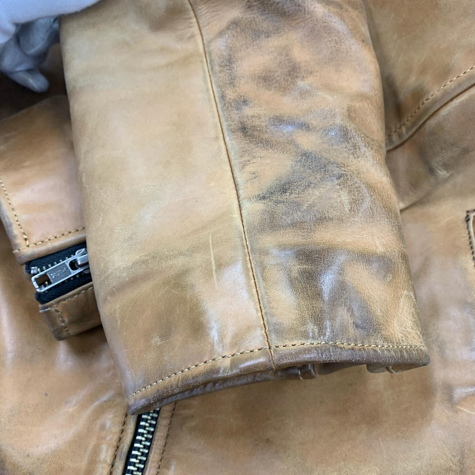 レザージャケット liugoo leather カウレザー L ブラウン L ブラウン