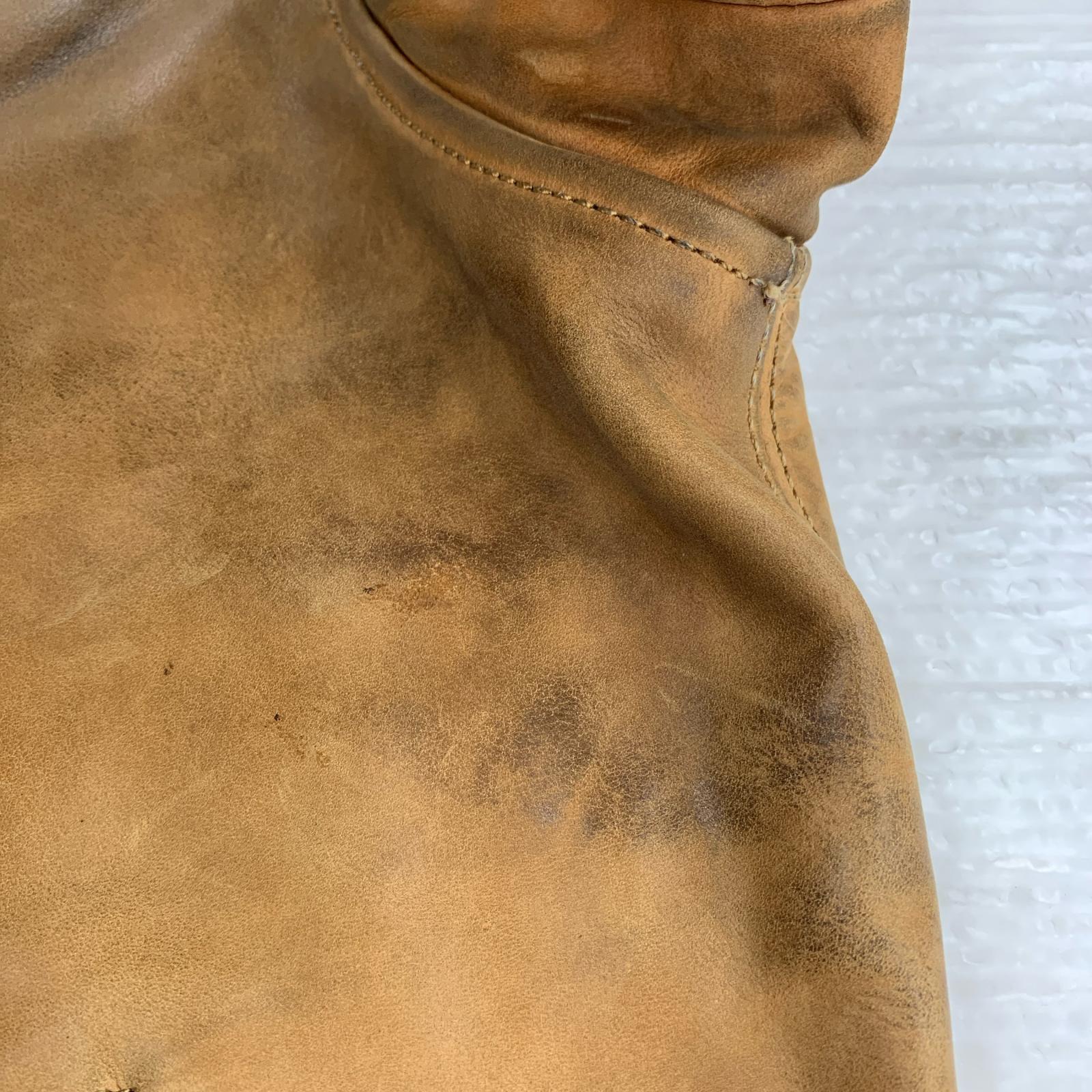 レザージャケット liugoo leather カウレザー L ブラウン L ブラウン