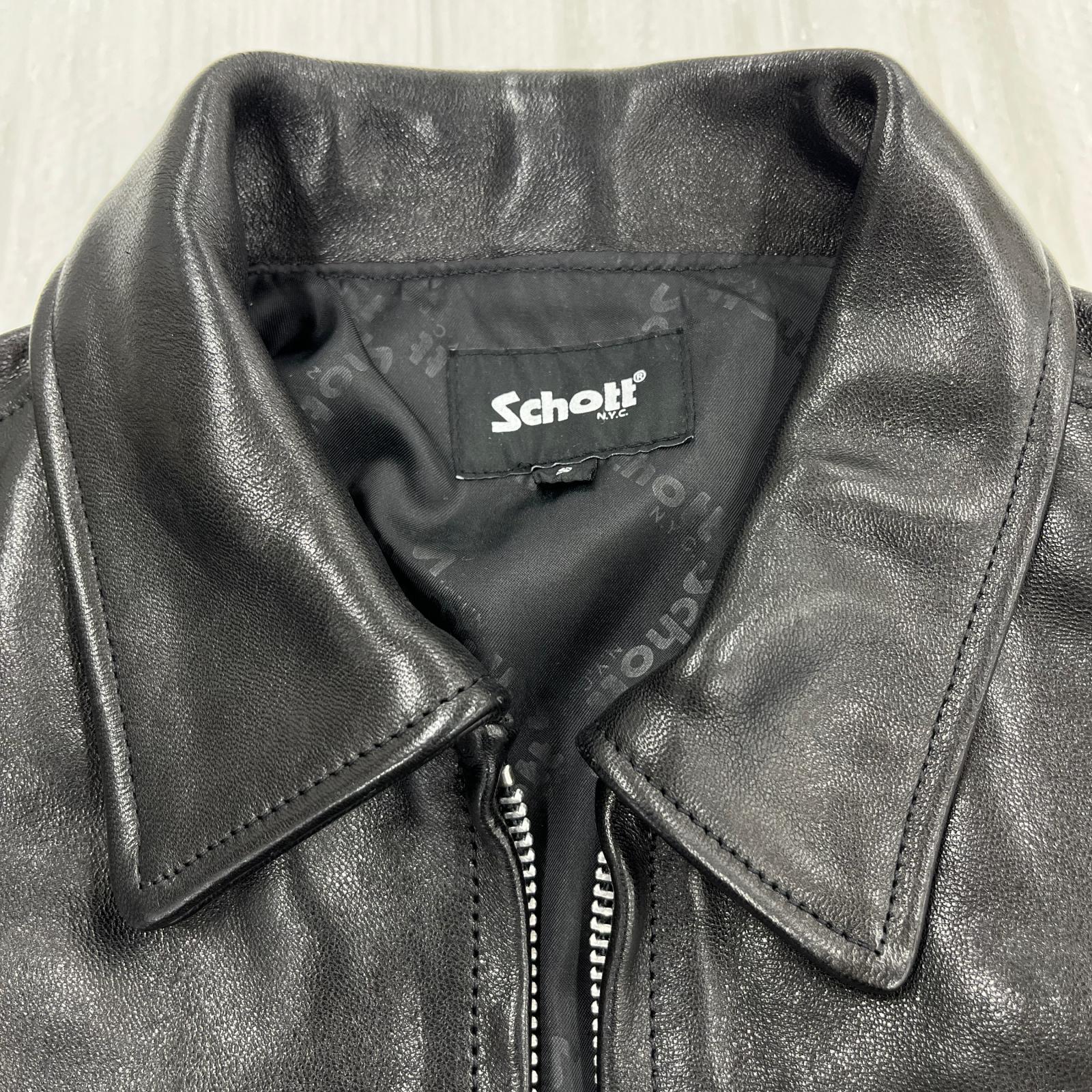 レザージャケット ラムレザー トラッカージャケット S ブラック