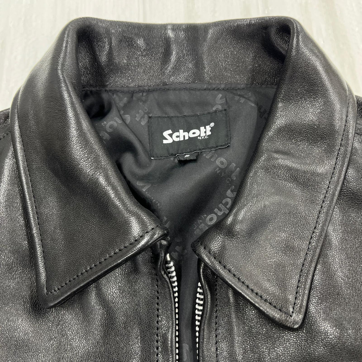 レザージャケット ラムレザー トラッカージャケット S ブラック