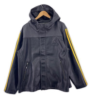 ジャケット HIDE フェイクレザージャケット Leather Line Parka M ブラック