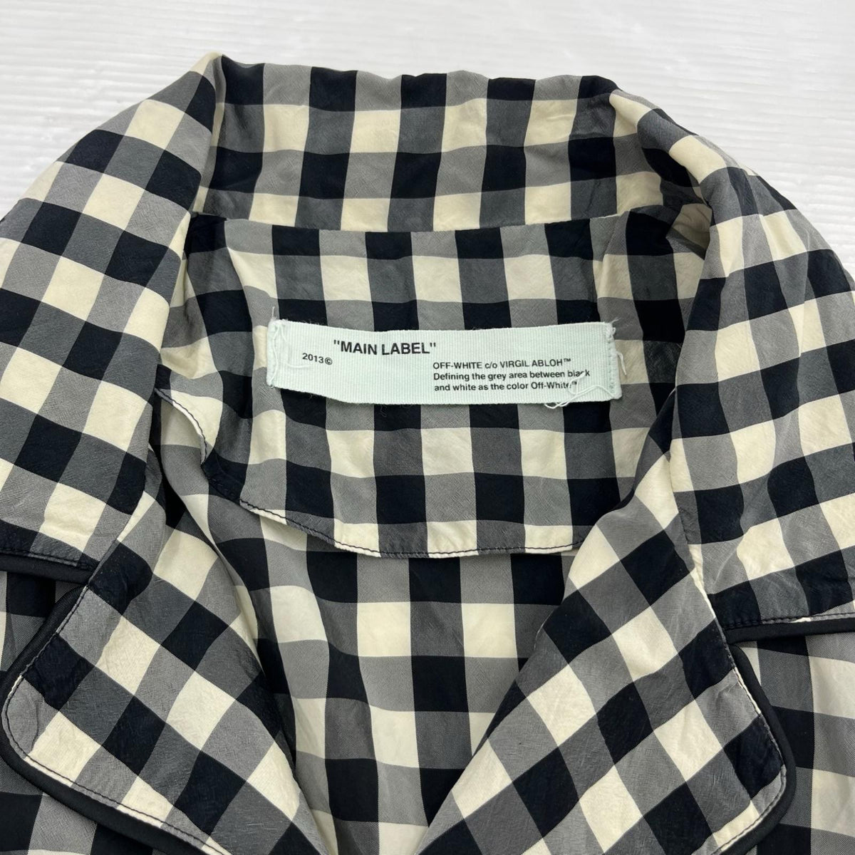 半袖シャツ OFF-WHITE ギンガムチェック パジャマシャツ(M) M