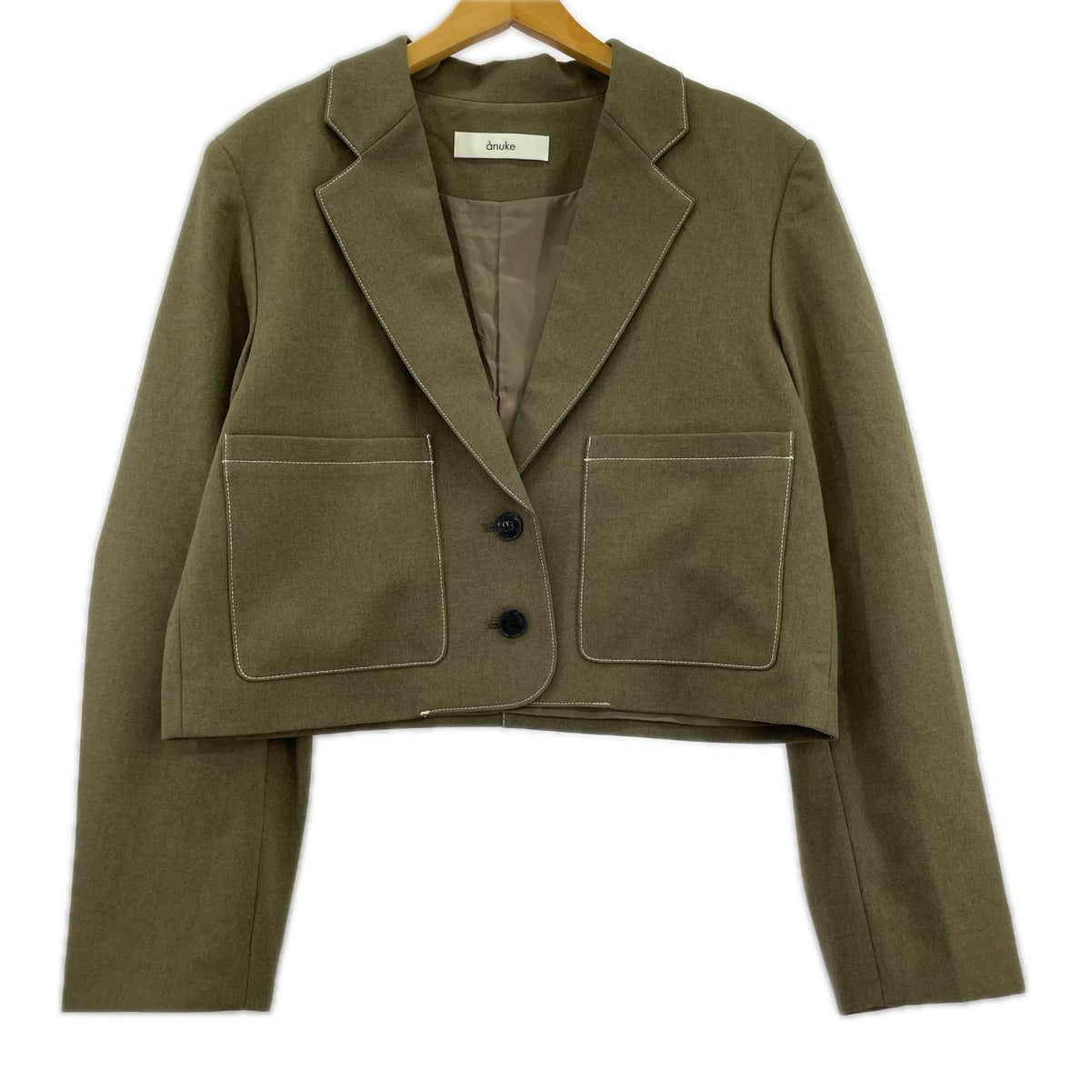 テーラードジャケット anuke 62420101 Heather Short Jacket 38