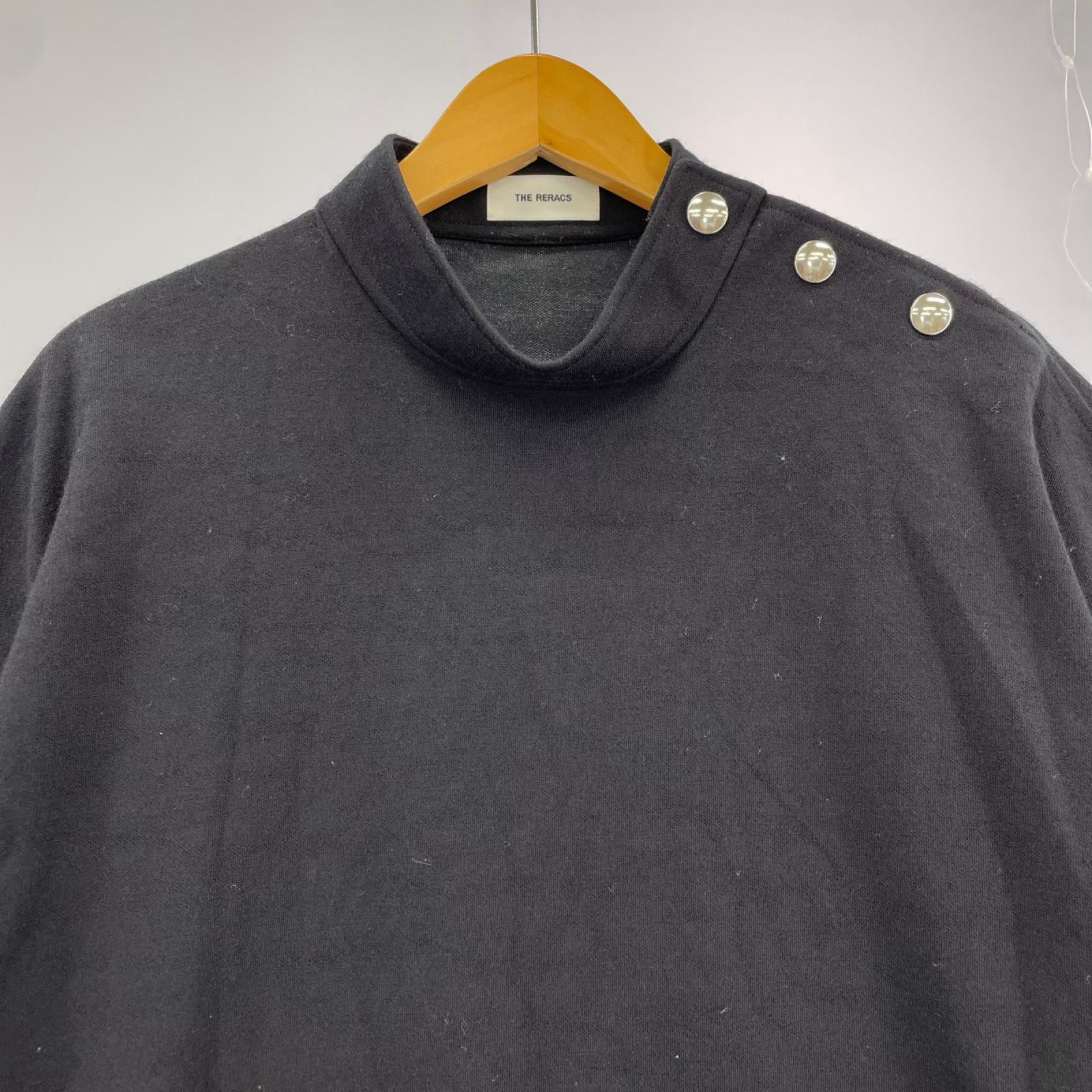 ワンピース HE RERACS SIDE OPEN STANDCOLLAR DRESS 38 ブラック