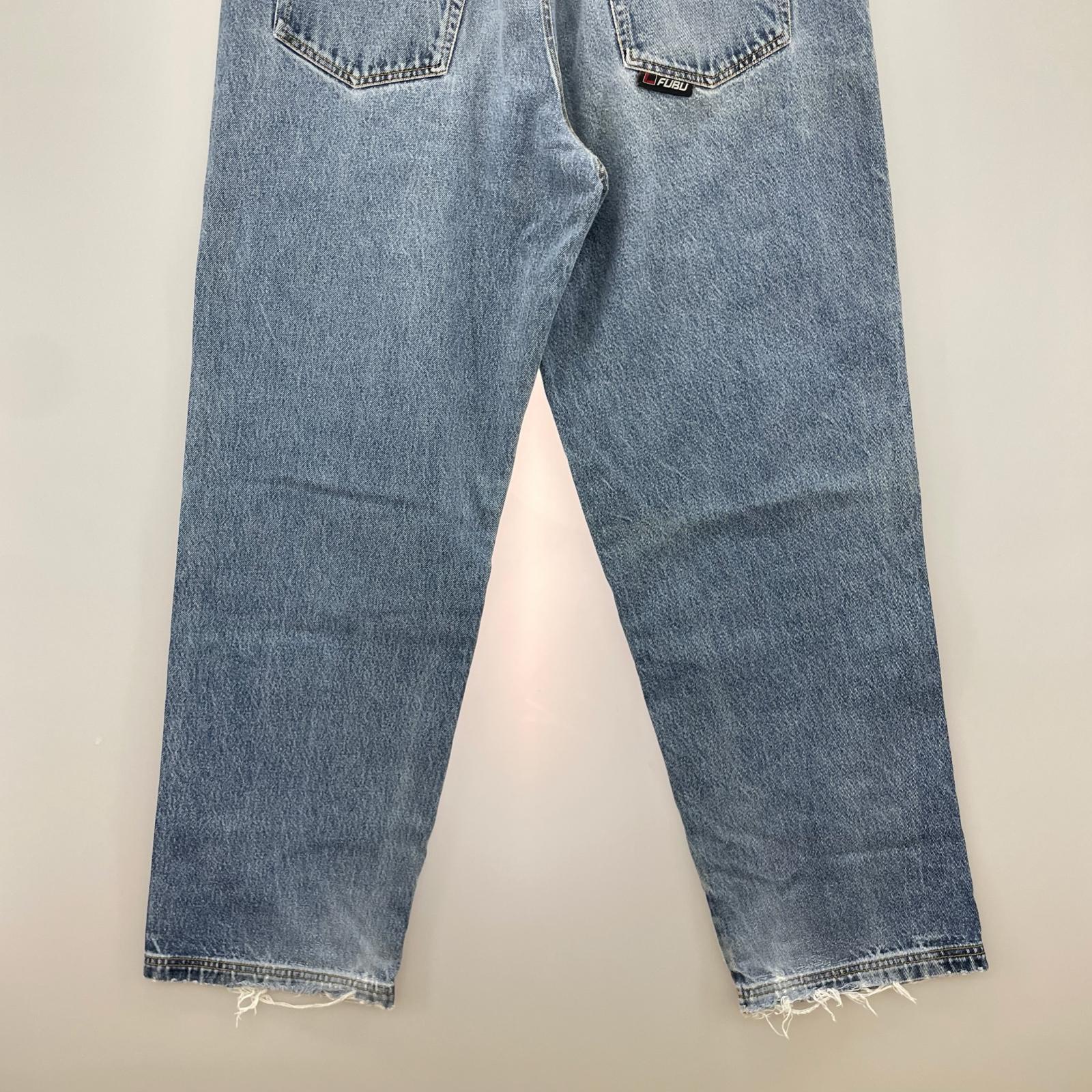 デニムパンツ 90~00S FUBU バギー ライトブルー (34) 34 ブルー