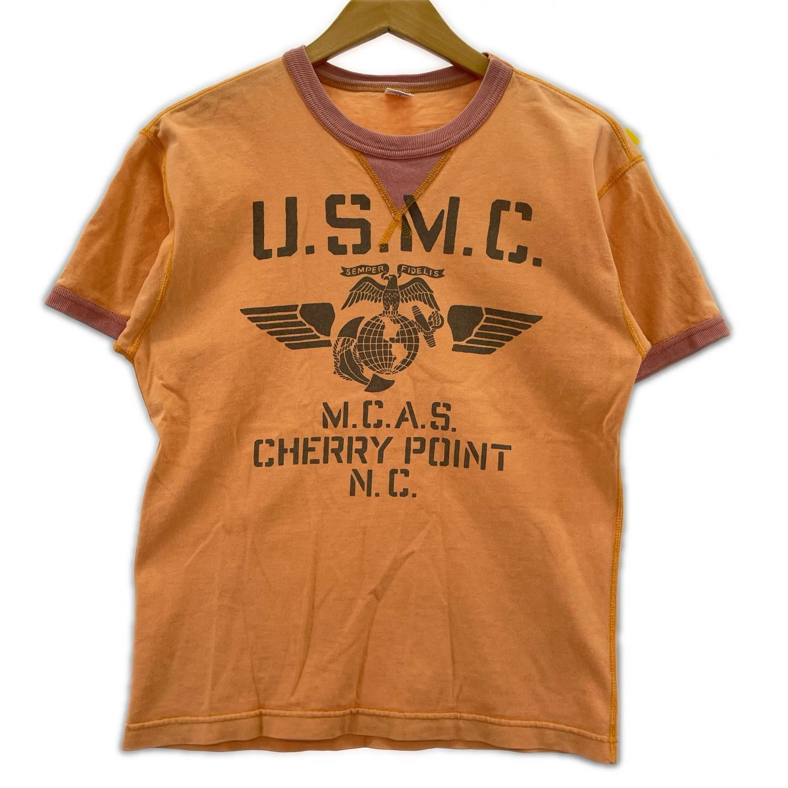 半袖Tシャツ U.S.M.C オレンジ (S) S オレンジ