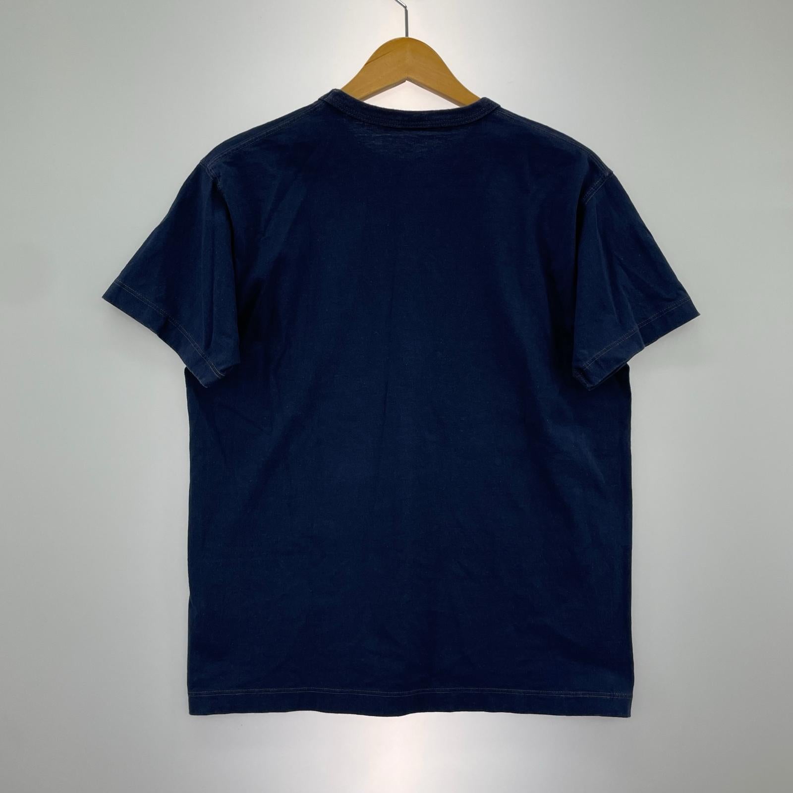 半袖Tシャツ センターロゴ 紺 (M) M ネイビー