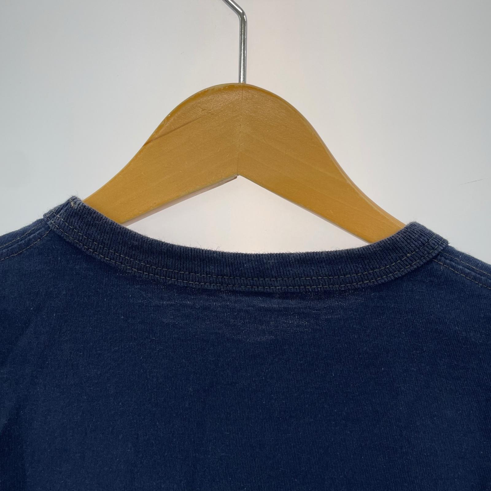 半袖Tシャツ センターロゴ 紺 (M) M ネイビー