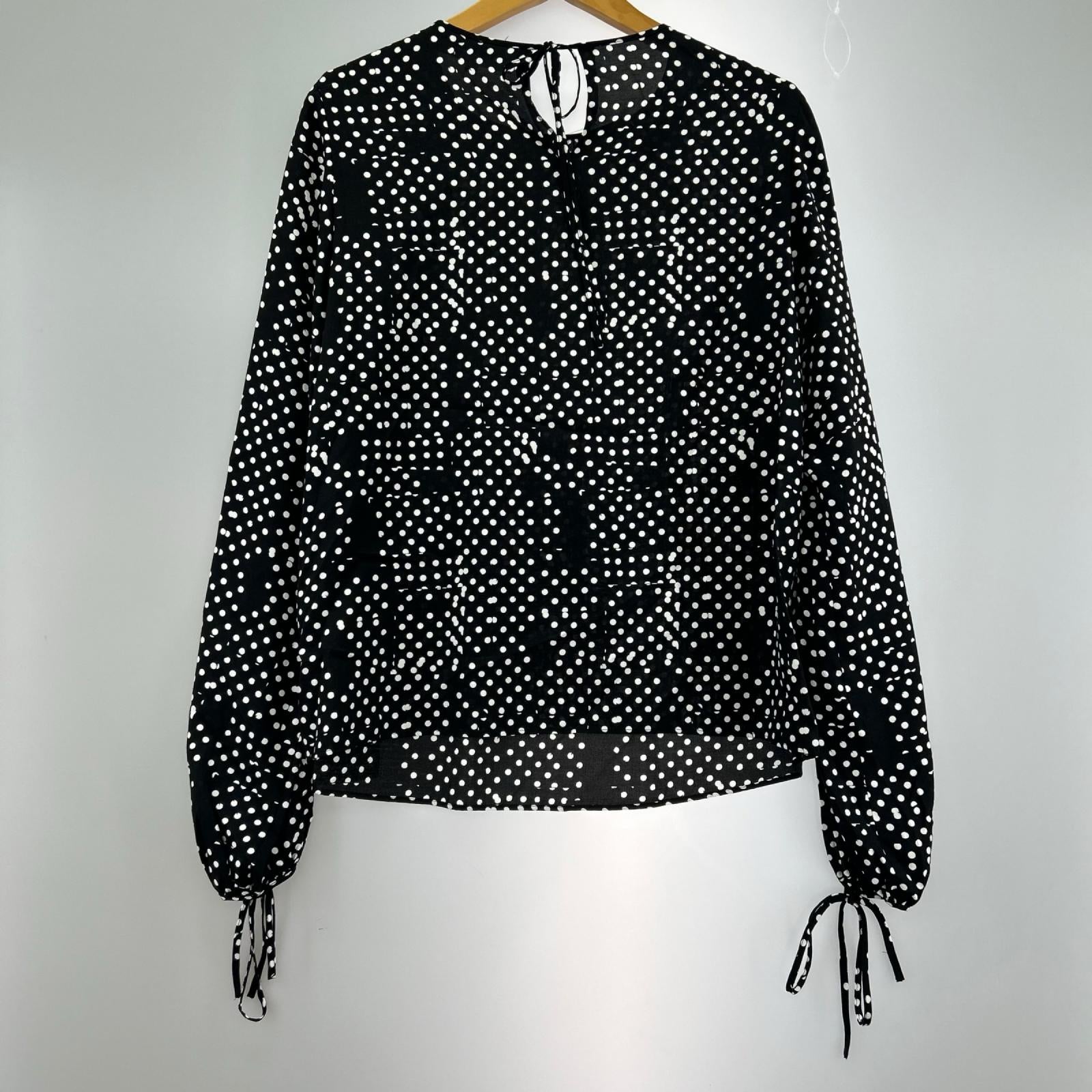 長袖Tシャツ J&M DAVIDSON ブラウス ドット ブラック(8) ブラック