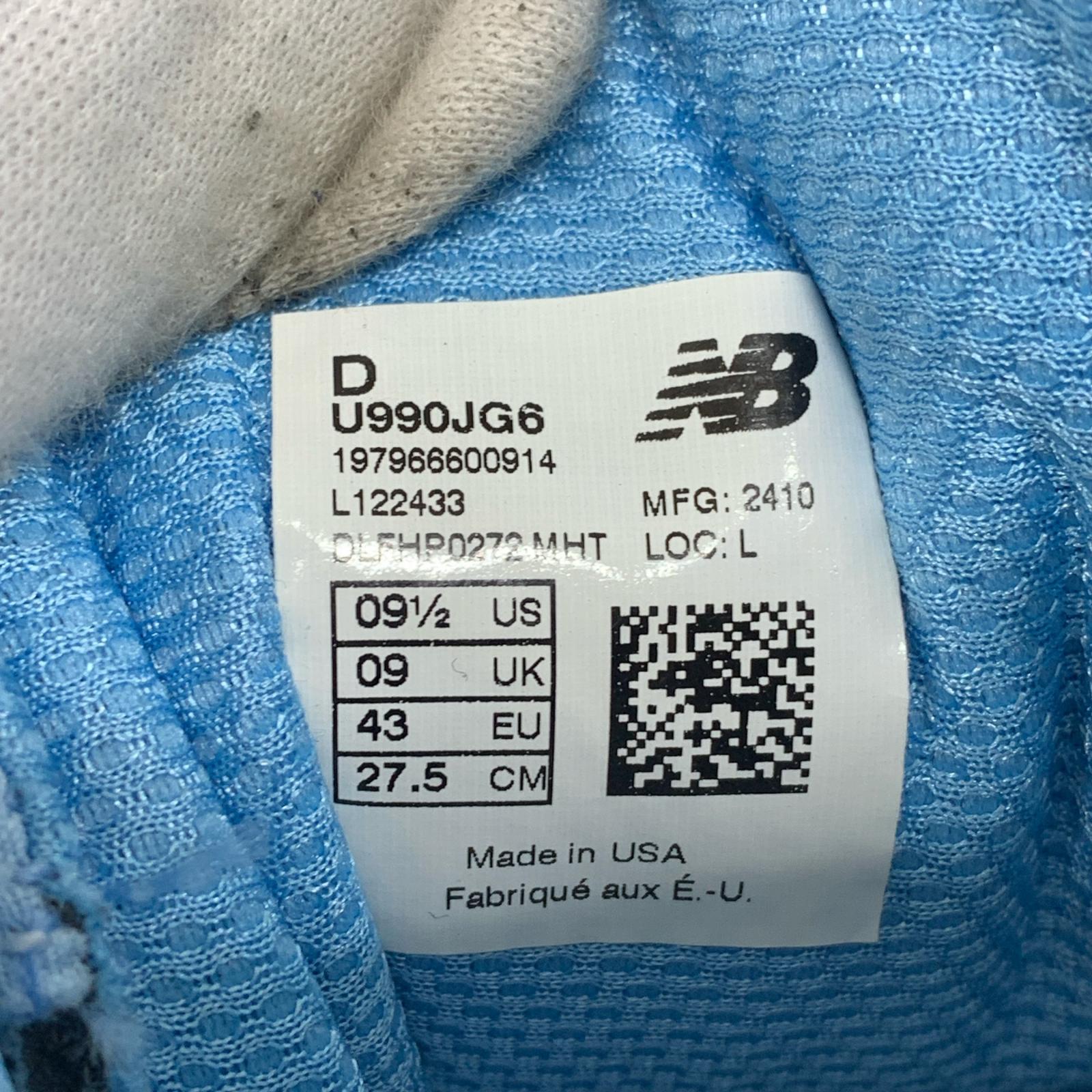 スニーカー USA製 U990JG6 990V6 (27.5cm) ブルー 27.5cm (US9 1/2 UK9 EU45) ブルー