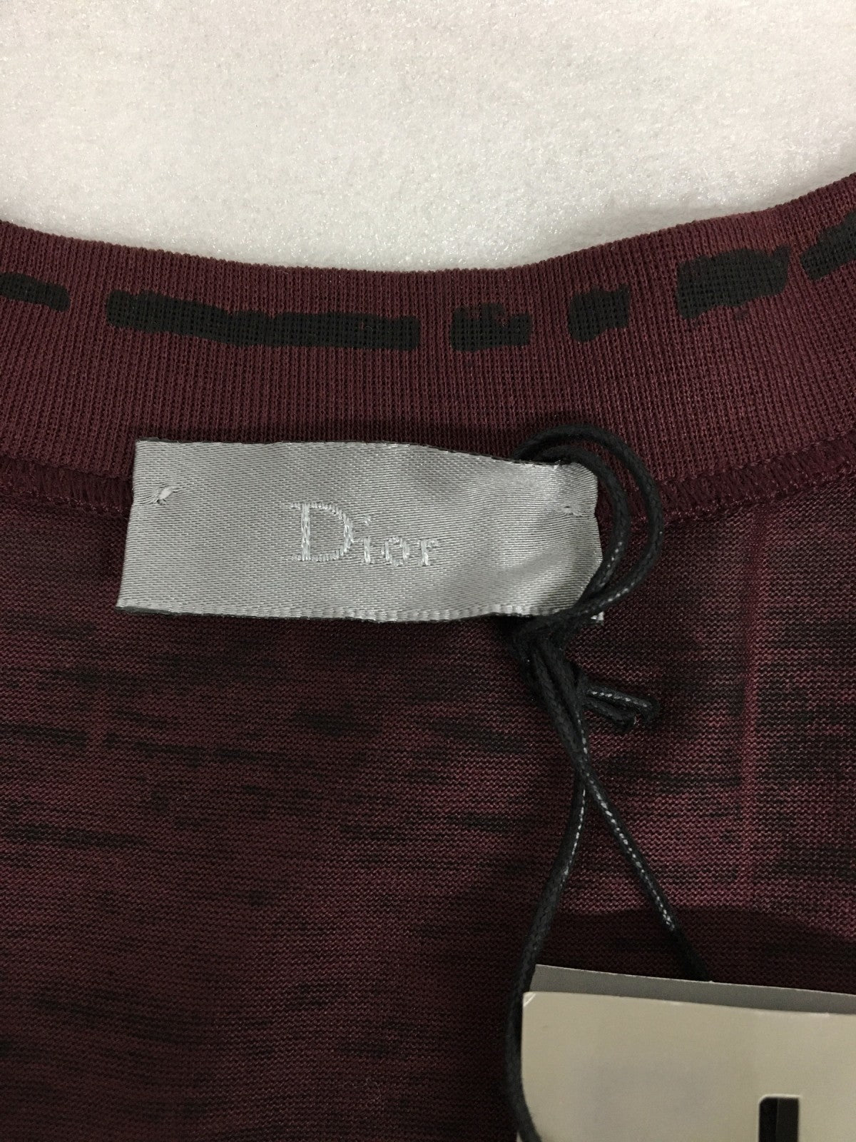 Dior HOMME Vネック Tシャツ ボルドー 9H3367260107