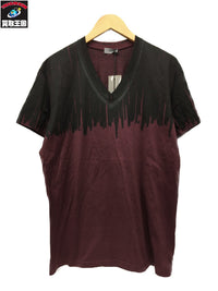 Dior HOMME Vネック Tシャツ ボルドー 9H3367260107