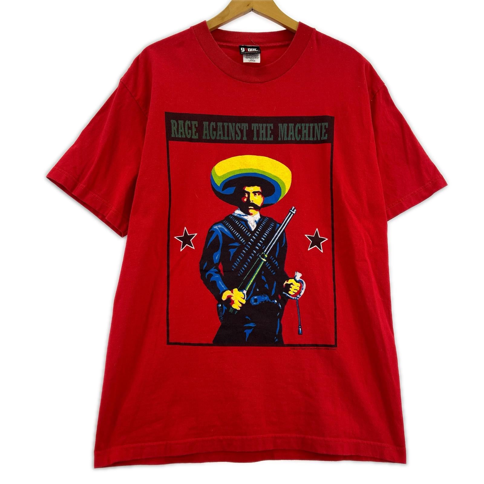 半袖Tシャツ 00S Rage Agaist The Machine 赤 (L) L レッド