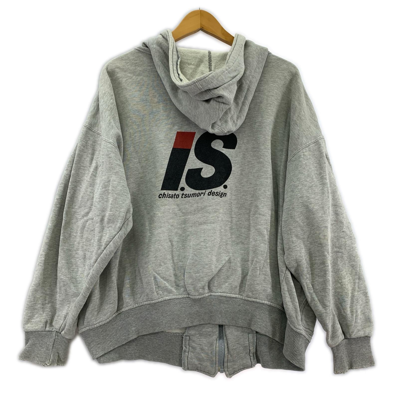 パーカー ISSEY MIYAKE 80s I.S ジップパーカー 9号 グレー S グレー
