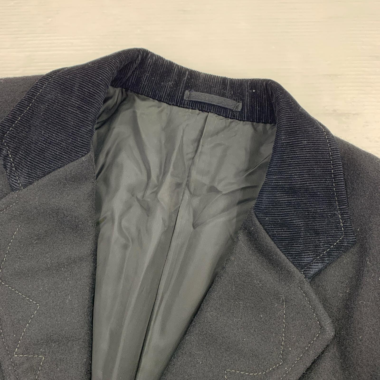 ジャケット Y’s for men 96AW 襟コーデュロイ ステッチデザイン クロップドジャケット M ブラック M ブラック