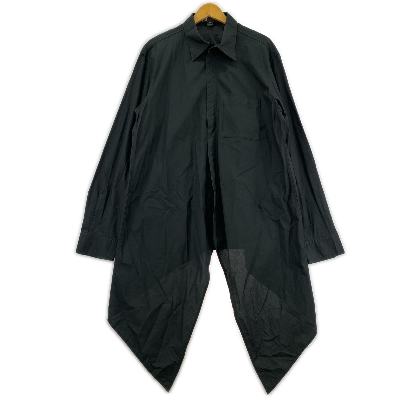 長袖シャツ ロングシャツ ブラック M ブラック