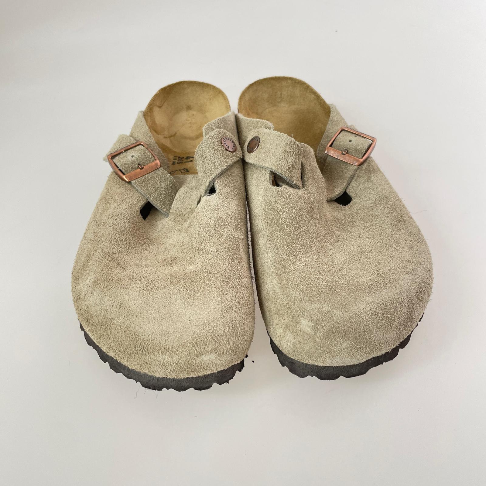 サンダル BIRKENSTOCK BOSTON レザーサンダル 41 ベージュ 26.5cm (US8 1/2 UK8 EU43) ベージュ
