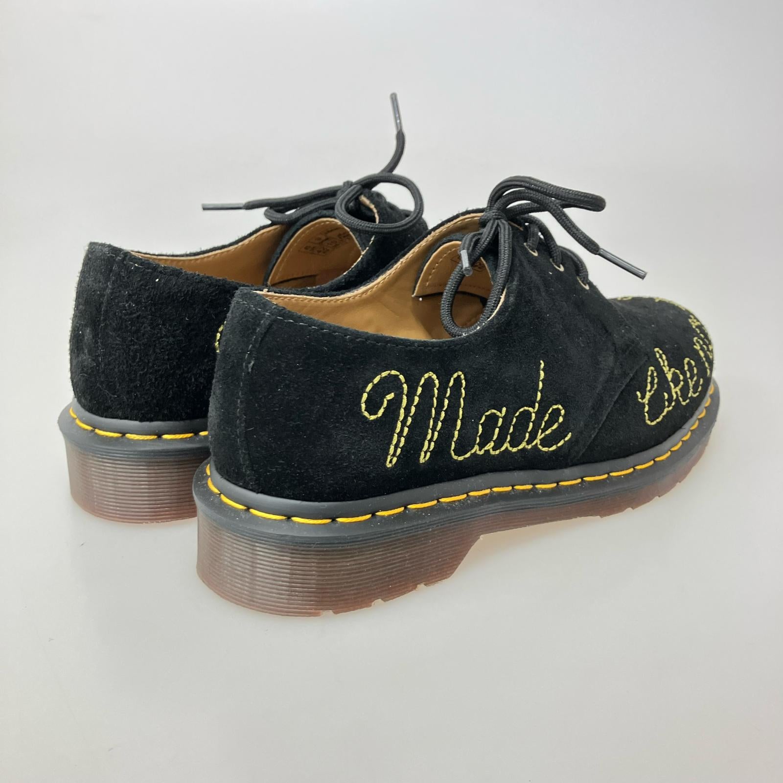 ブーツ 3ホール ブーツ 刺繍 ブラック