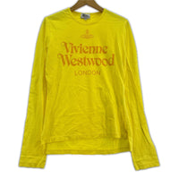 長袖Tシャツ プリントカットソー/サイズ44 44 イエロー