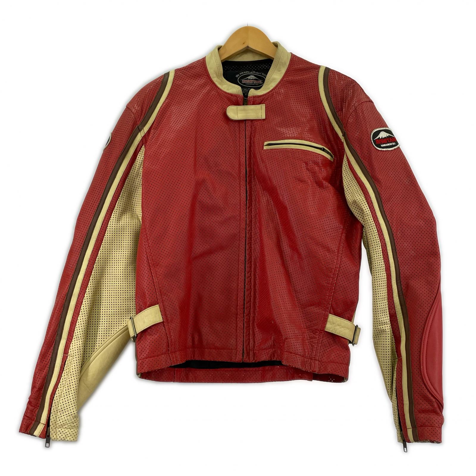 ブルゾン クシタニ(KUSHITANI)パンチングレザー RED-L L