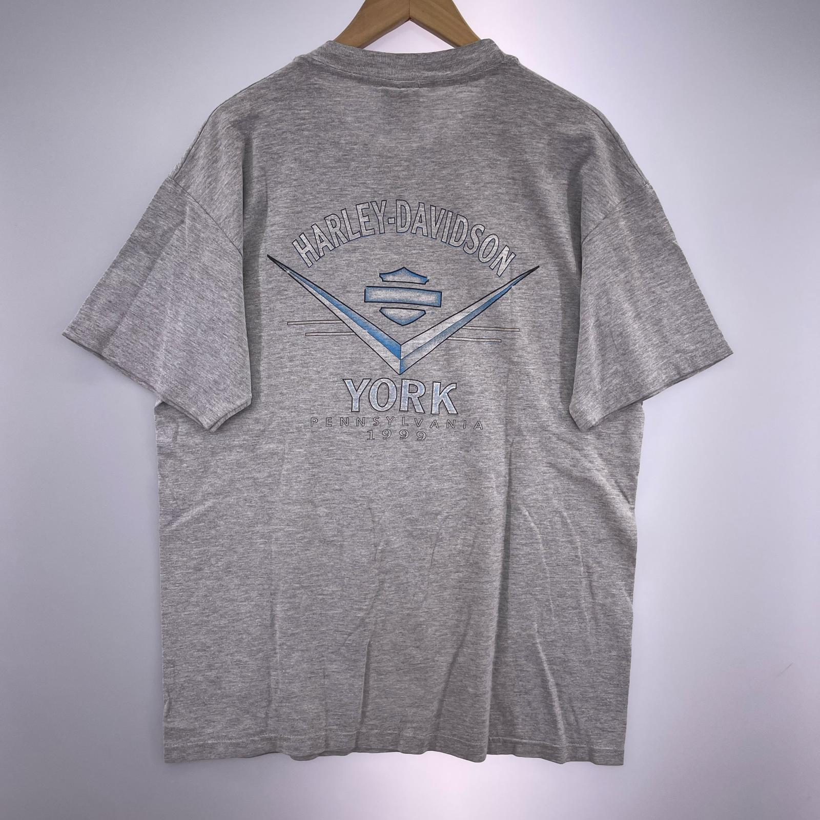 半袖Tシャツ USA製/イーグル/両面/グレー L グレー