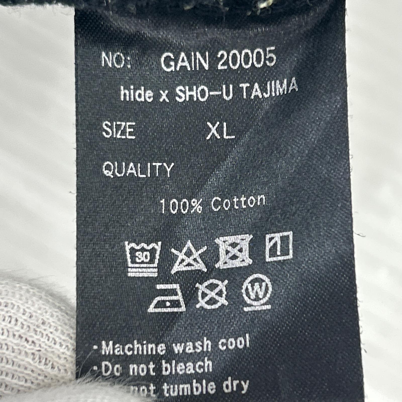 半袖Tシャツ GAIN HIDE×田島昭宇 BLK XL ブラック