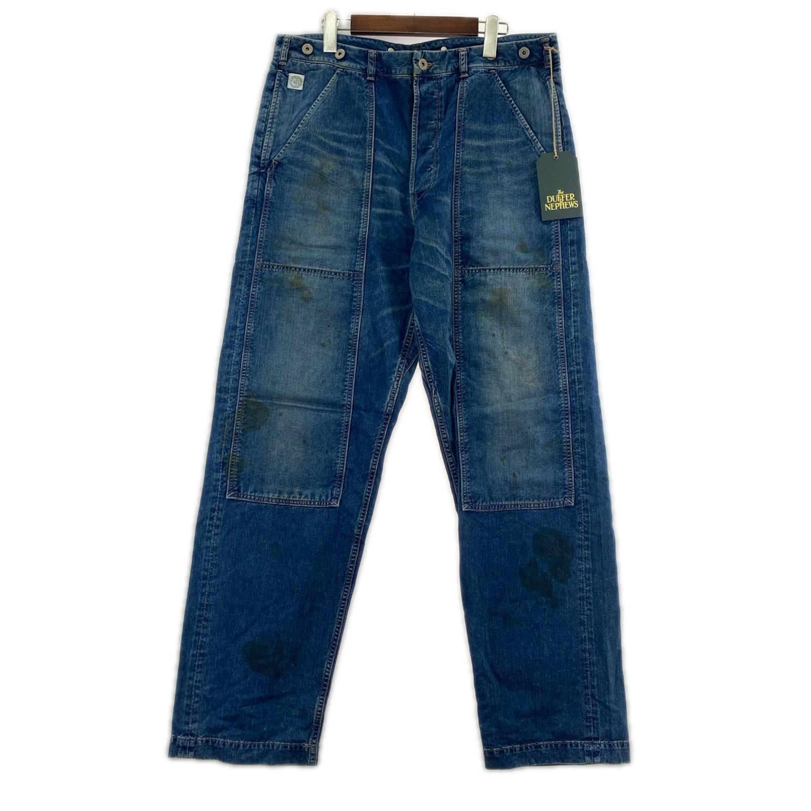 デニムパンツ N NEPHEWS EWANS ユーズド加工 ダブルニー L DN0302T1 L ブルー