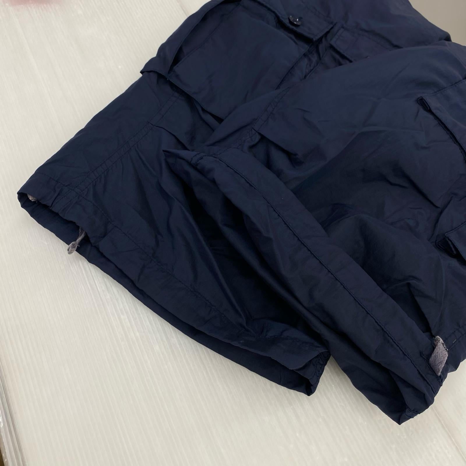 ショートパンツ ナイロン カーゴ ショートパンツ XL 紺 ネイビー