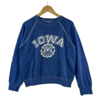 スウェット 60s IOWA カレッジ 青 ブルー