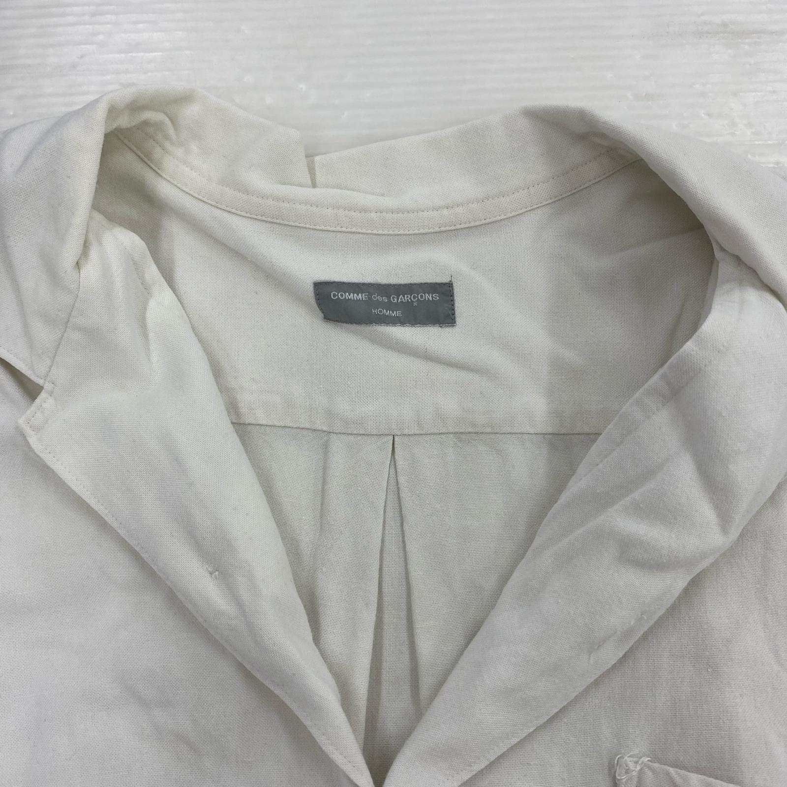 半袖シャツ HOMME 開襟 ホワイト