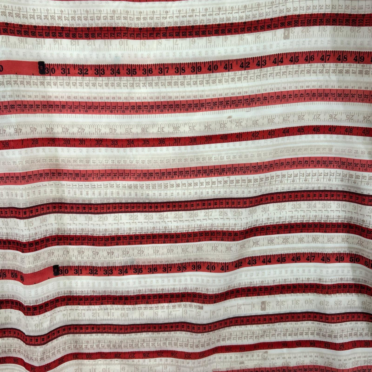 長袖Tシャツ メジャー柄 LSカットソー 赤系(38) 38