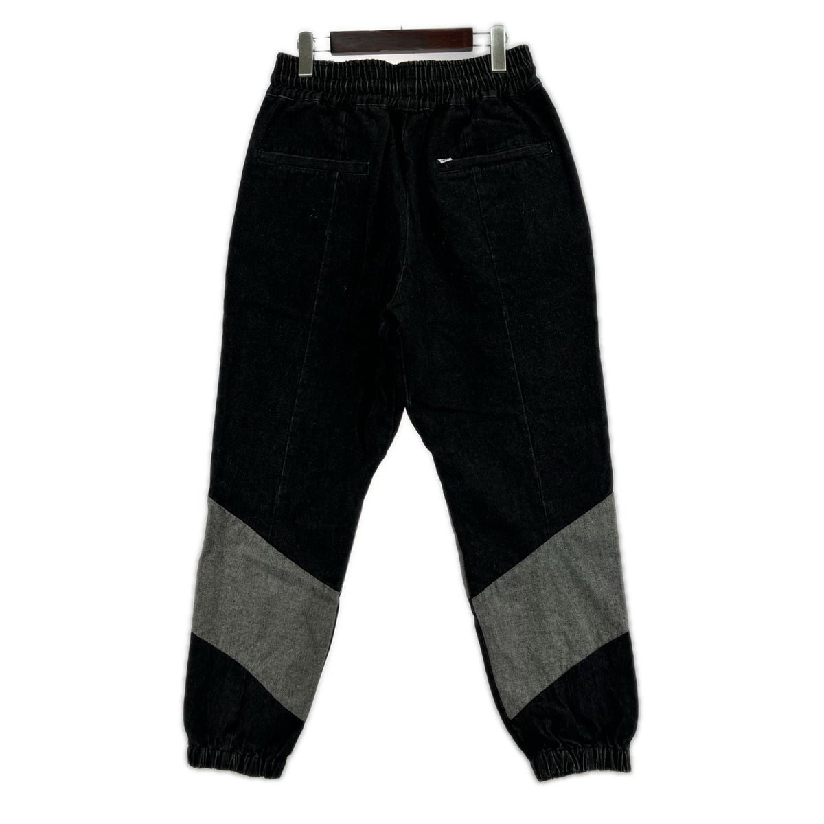 デニムパンツ デニムトラックパンツ グレー L L ブラック