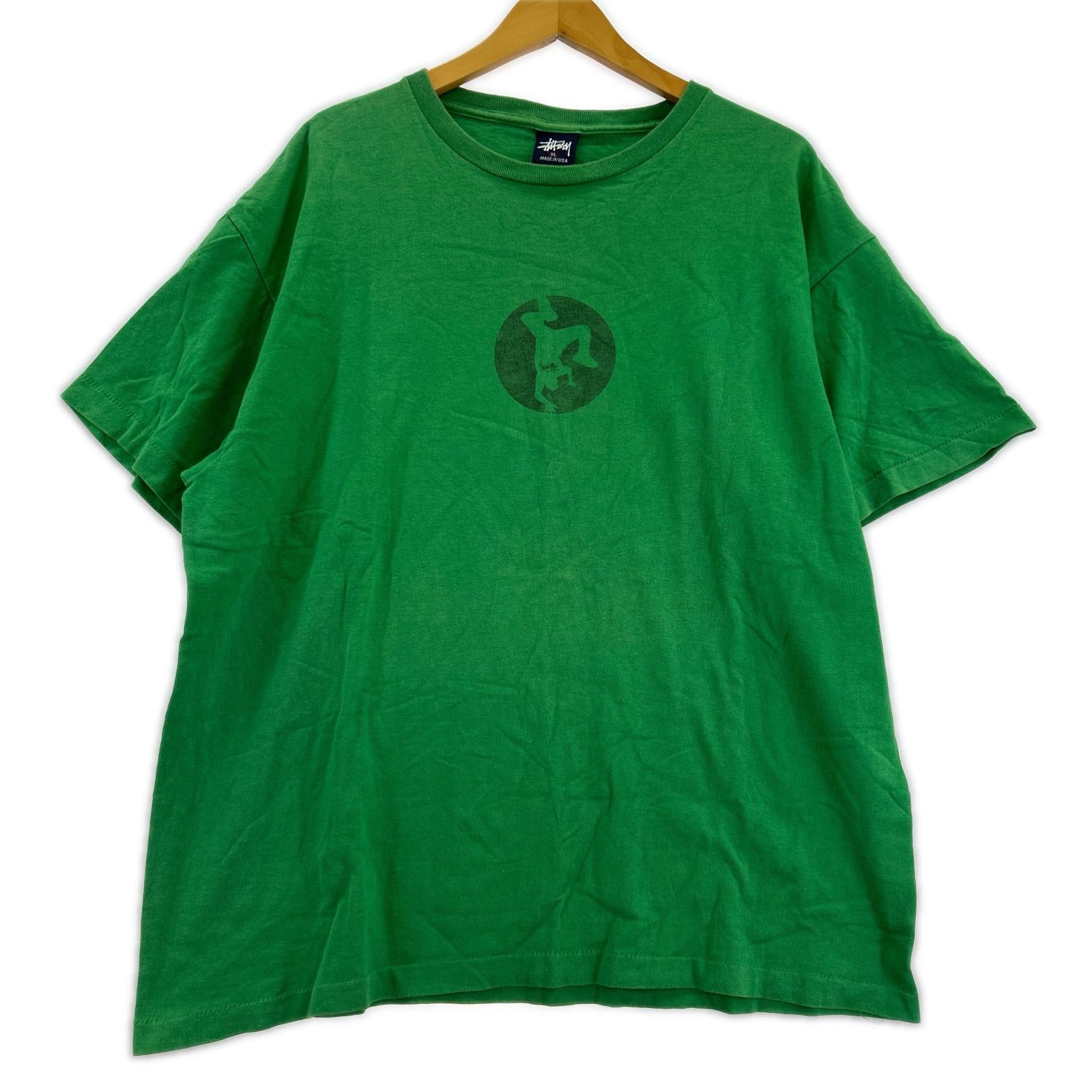 半袖Tシャツ 紺タグ/USA製/プリントTシャツ/サイズXL LL グリーン