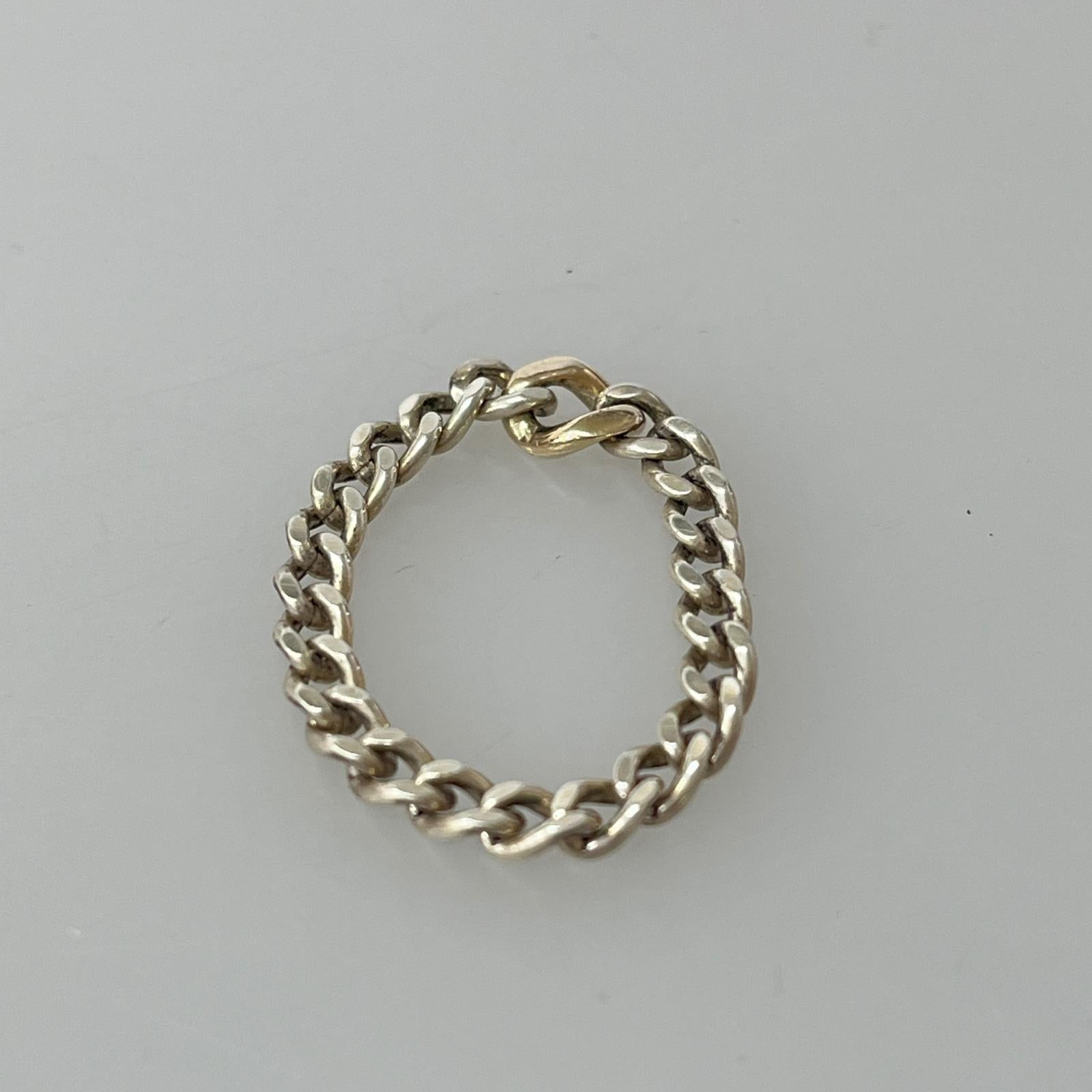 リング・指輪 Garden of Eden CURB CHAIN RING チェーンデザイン シルバーリング 19号